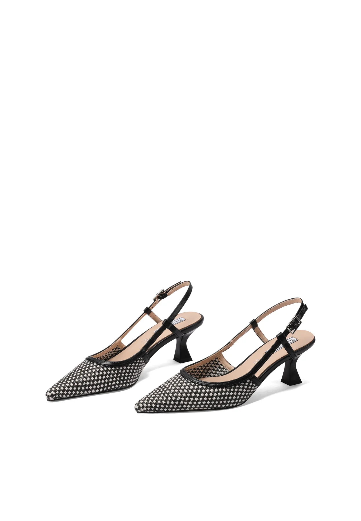 Décolleté slingback intrecciate con tacco basso K3398 - Image 4