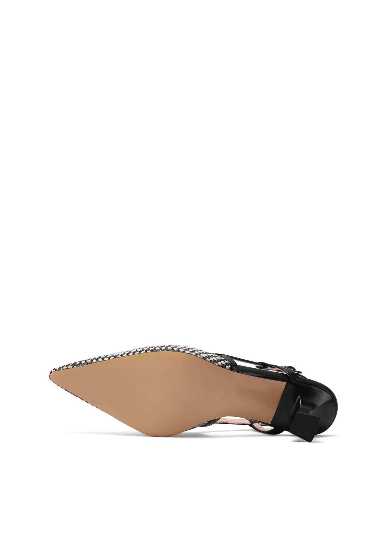 Décolleté slingback intrecciate con tacco basso K3398 - Image 6