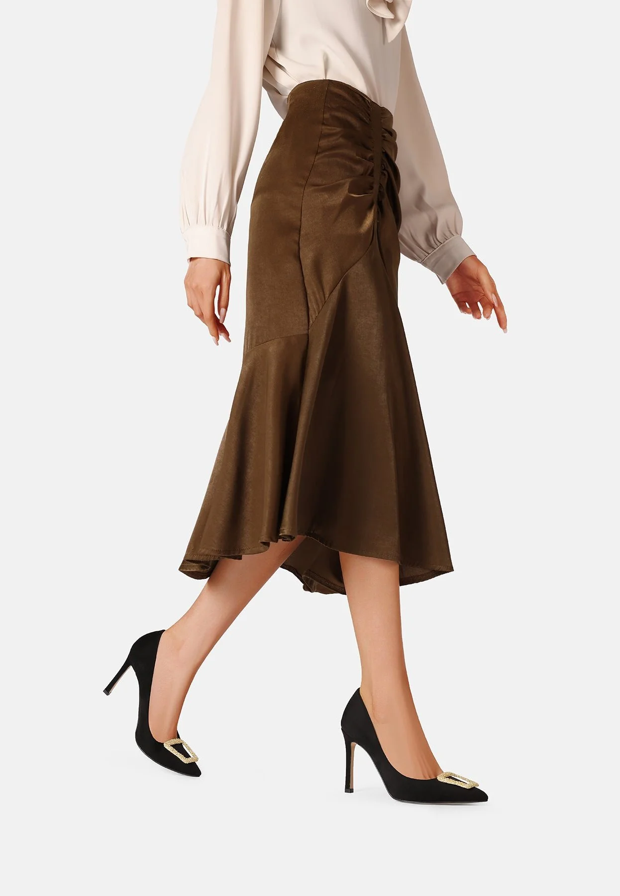 Décolleté a punta con fibbia gioiello K3489