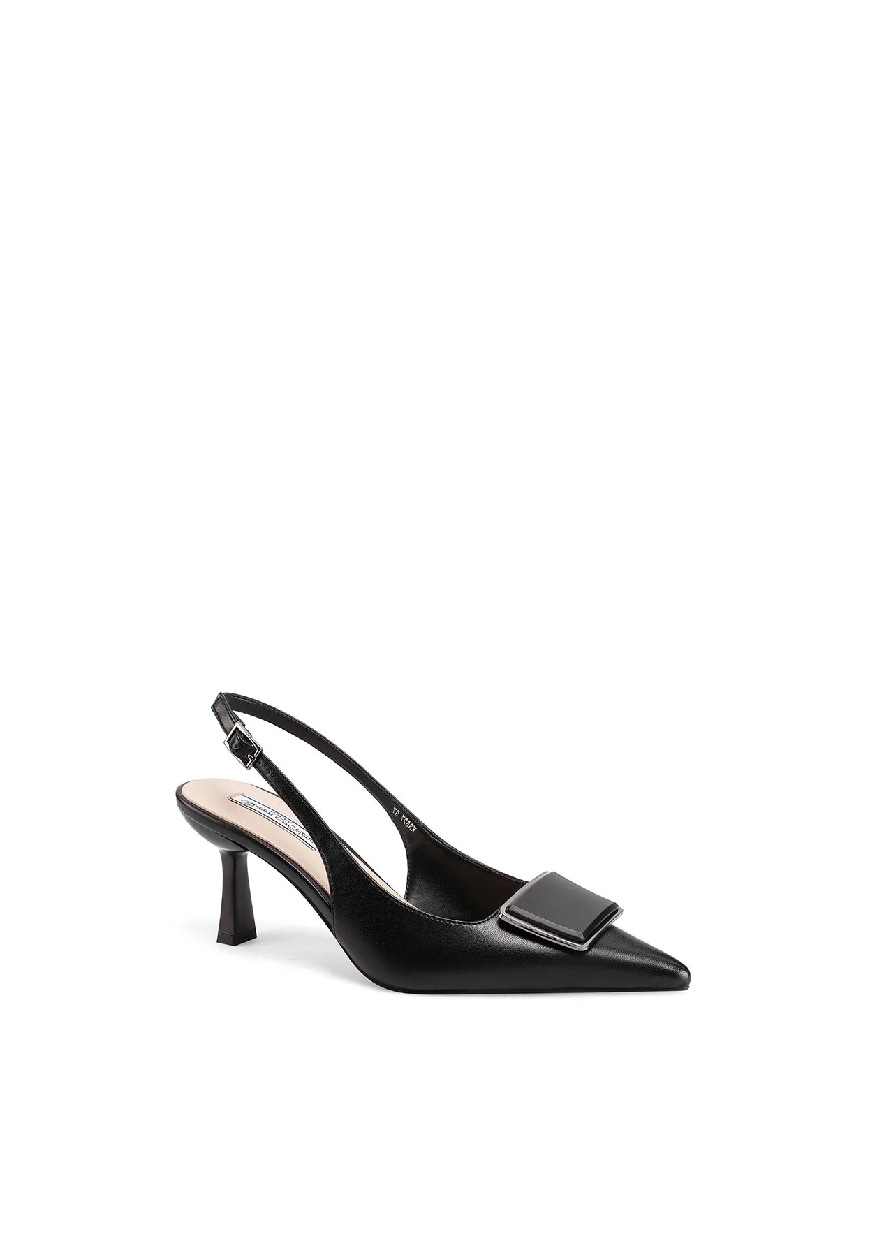 Decolletè Slingback a punta con maxi fibbia moderna K3627 - Image 3