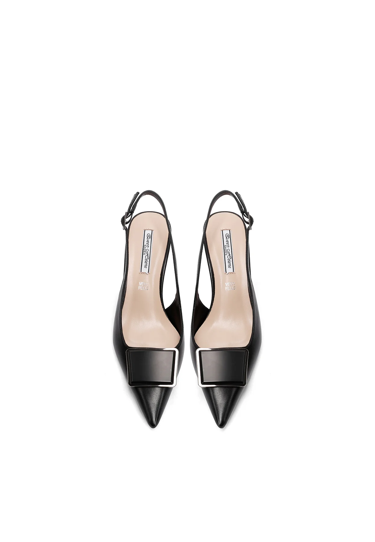 Decolletè Slingback a punta con maxi fibbia moderna K3627 - Image 5