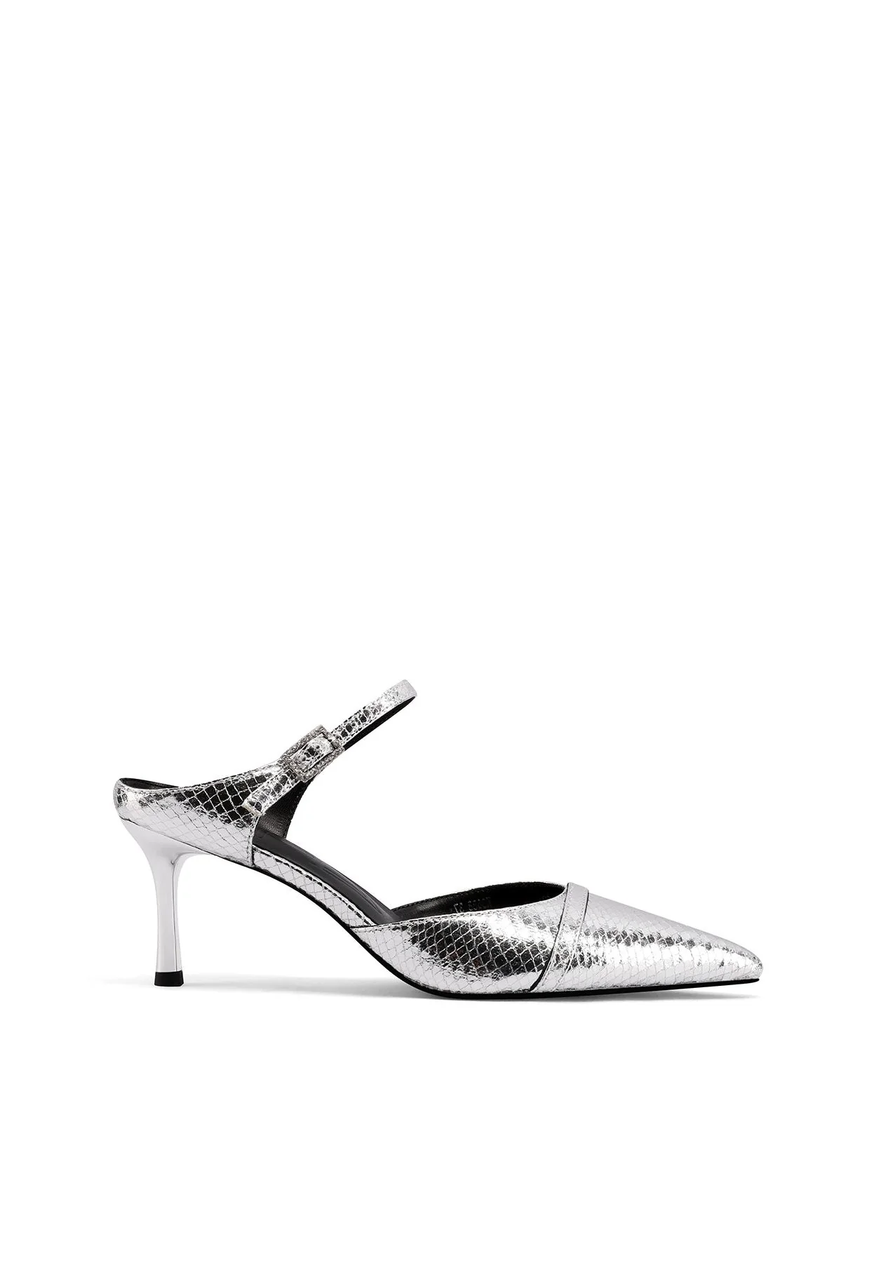 Décolleté slingback con cinturino effetto snake K3638 - Image 8