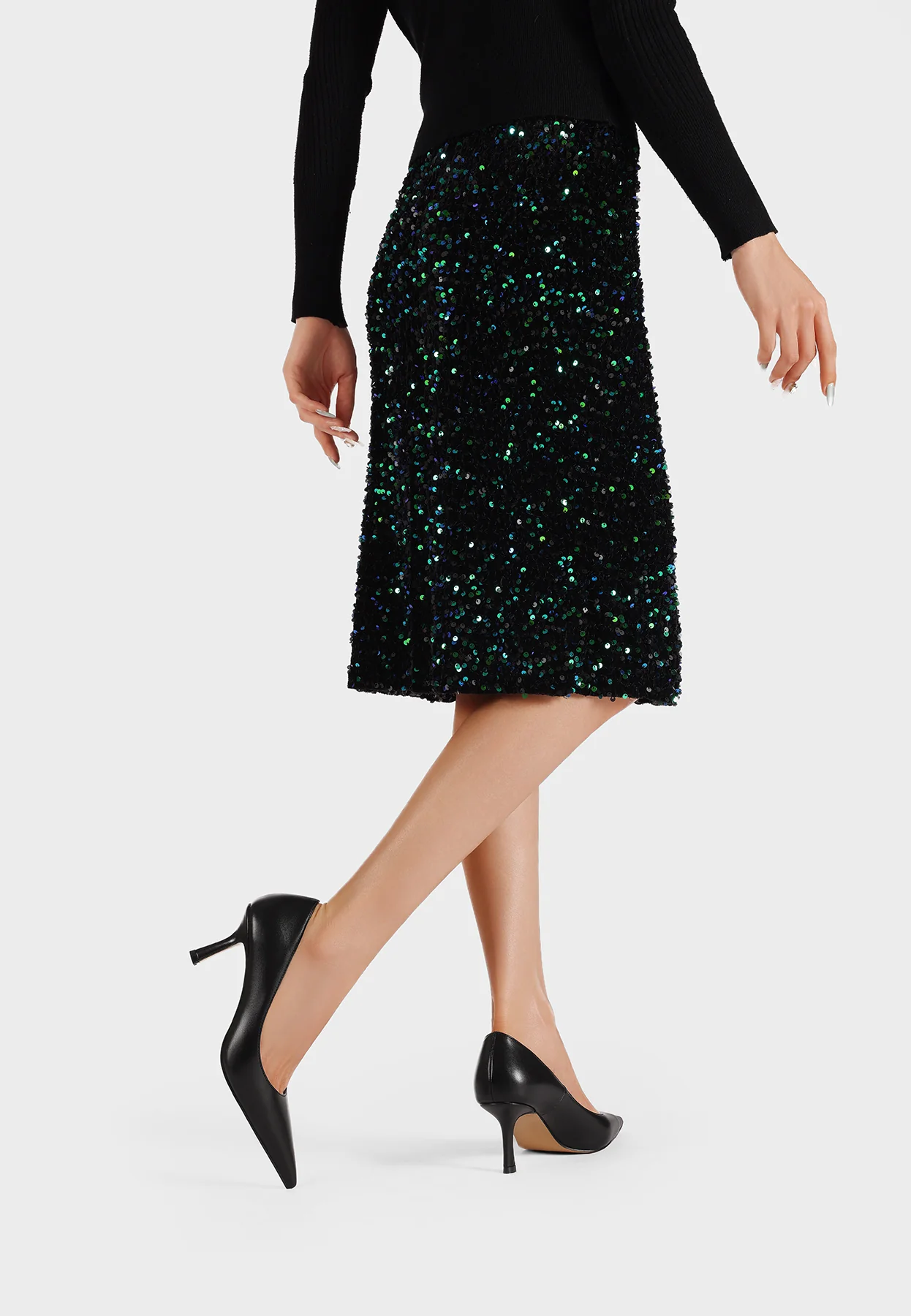 Décolleté da donna eleganti a punta con tacco sottile K3642 - Image 7