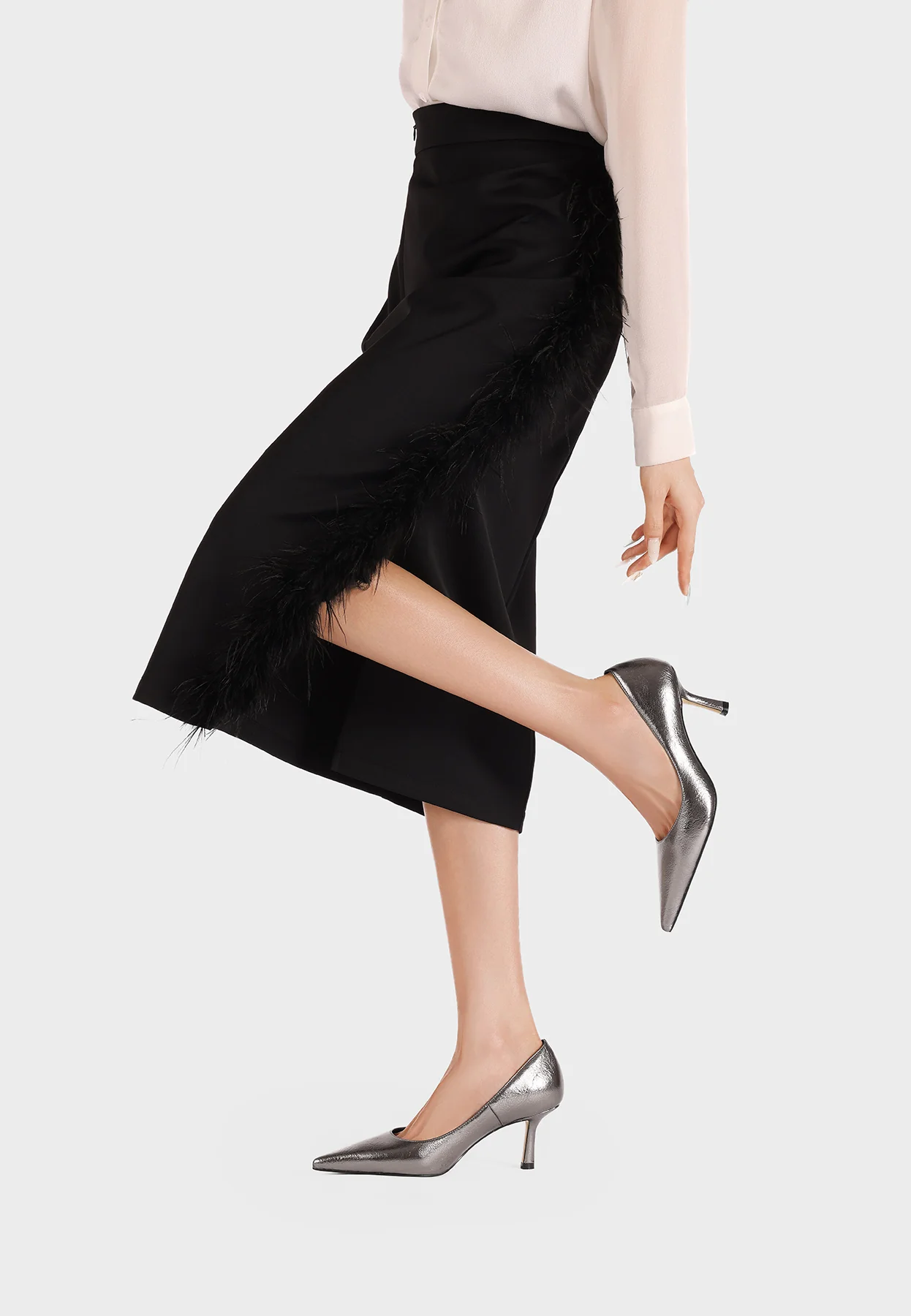 Décolleté da donna eleganti a punta con tacco sottile K3642 - Image 8