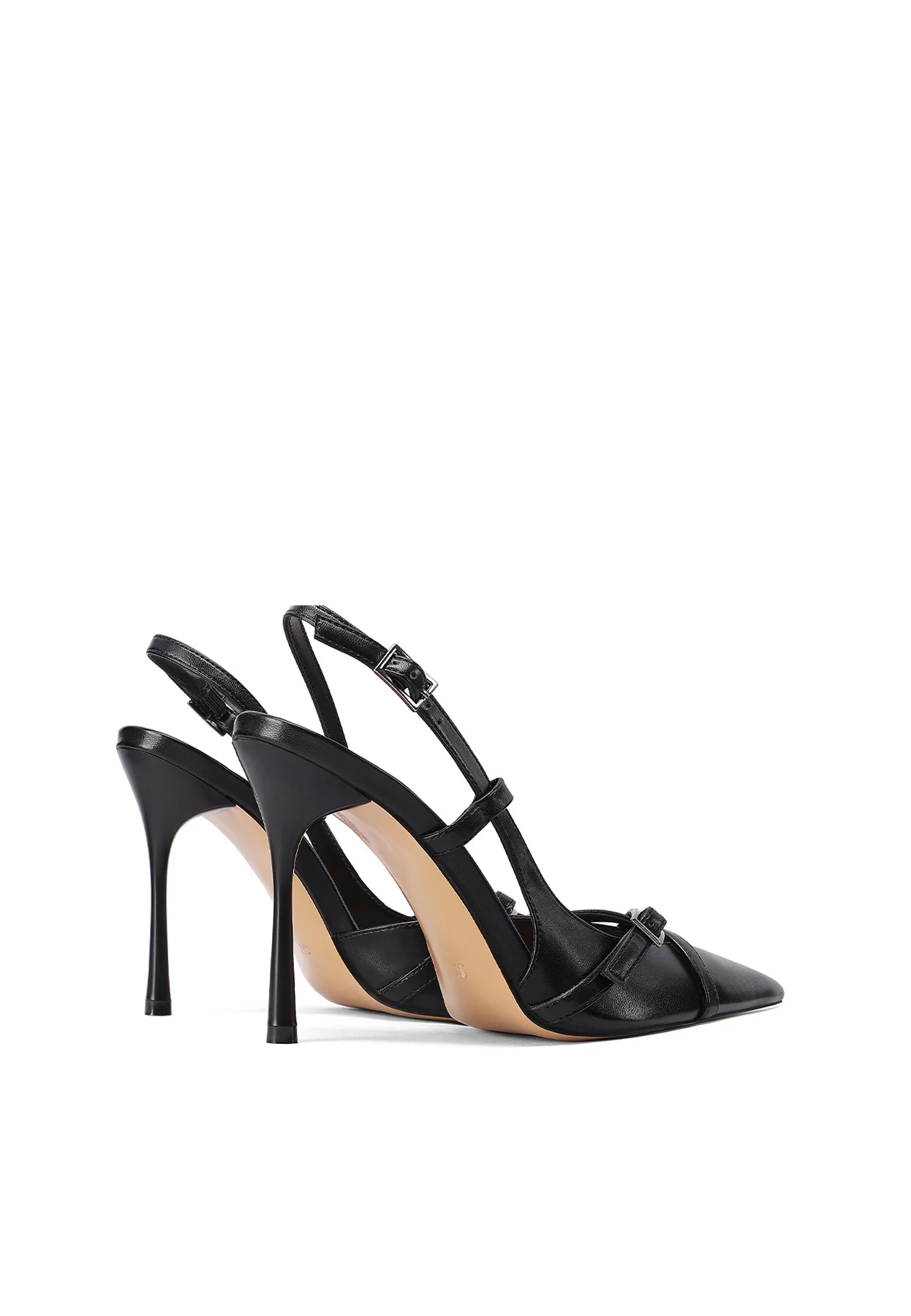 Dècolletè slingback a punta con tacco alto e cinturini - Image 11