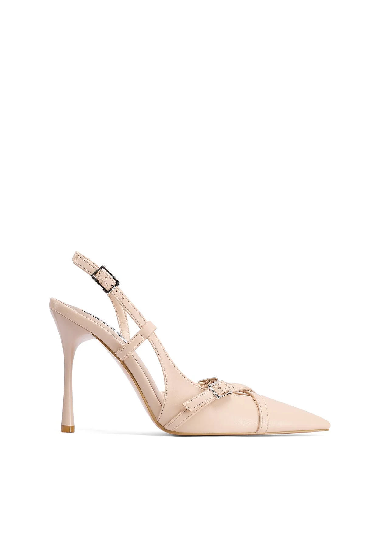 Dècolletè slingback a punta con tacco alto e cinturini - Image 2
