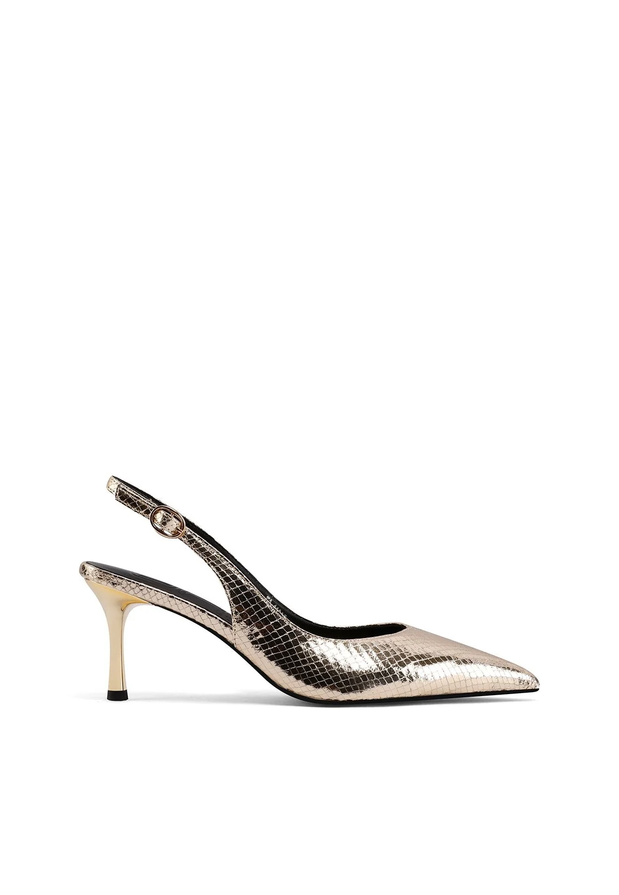 Dècolletè Slingback a punta effetto pitonato K3669 - Image 2