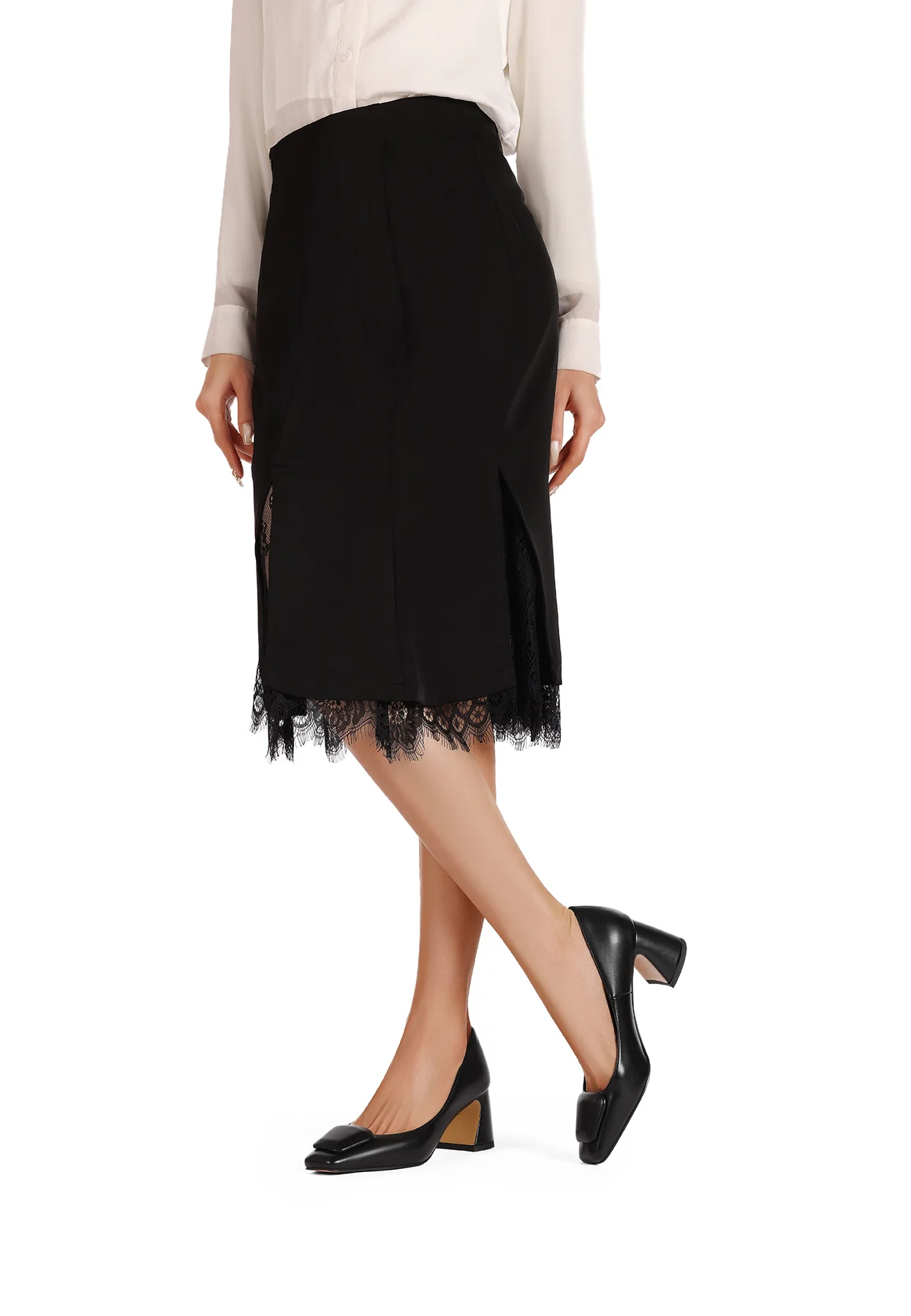 Décolleté con punta squadrata e tacco largo K3688 - Image 14