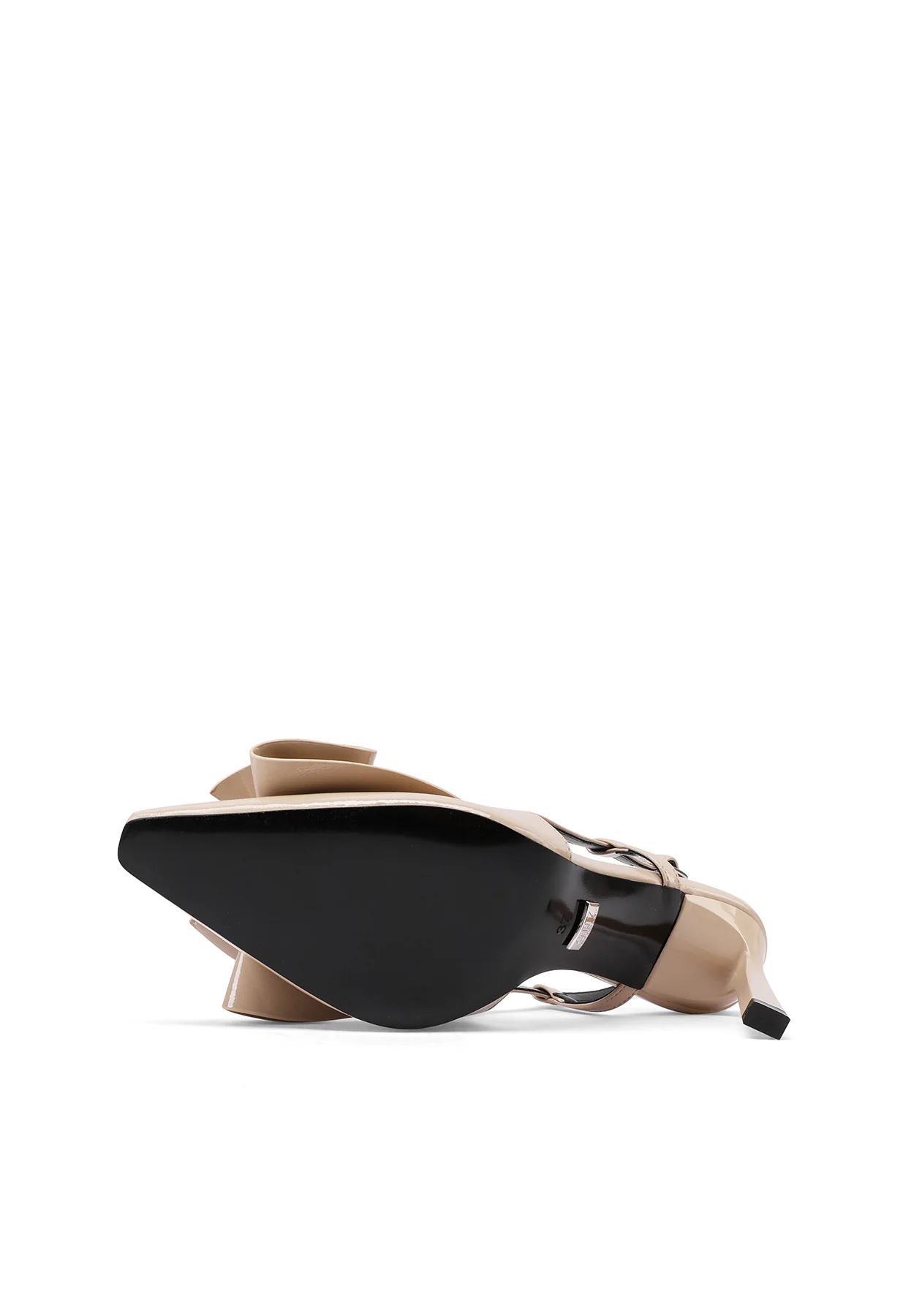 Dècolletè Slingback a punta con maxi fiocco lucido K3739 - Image 13