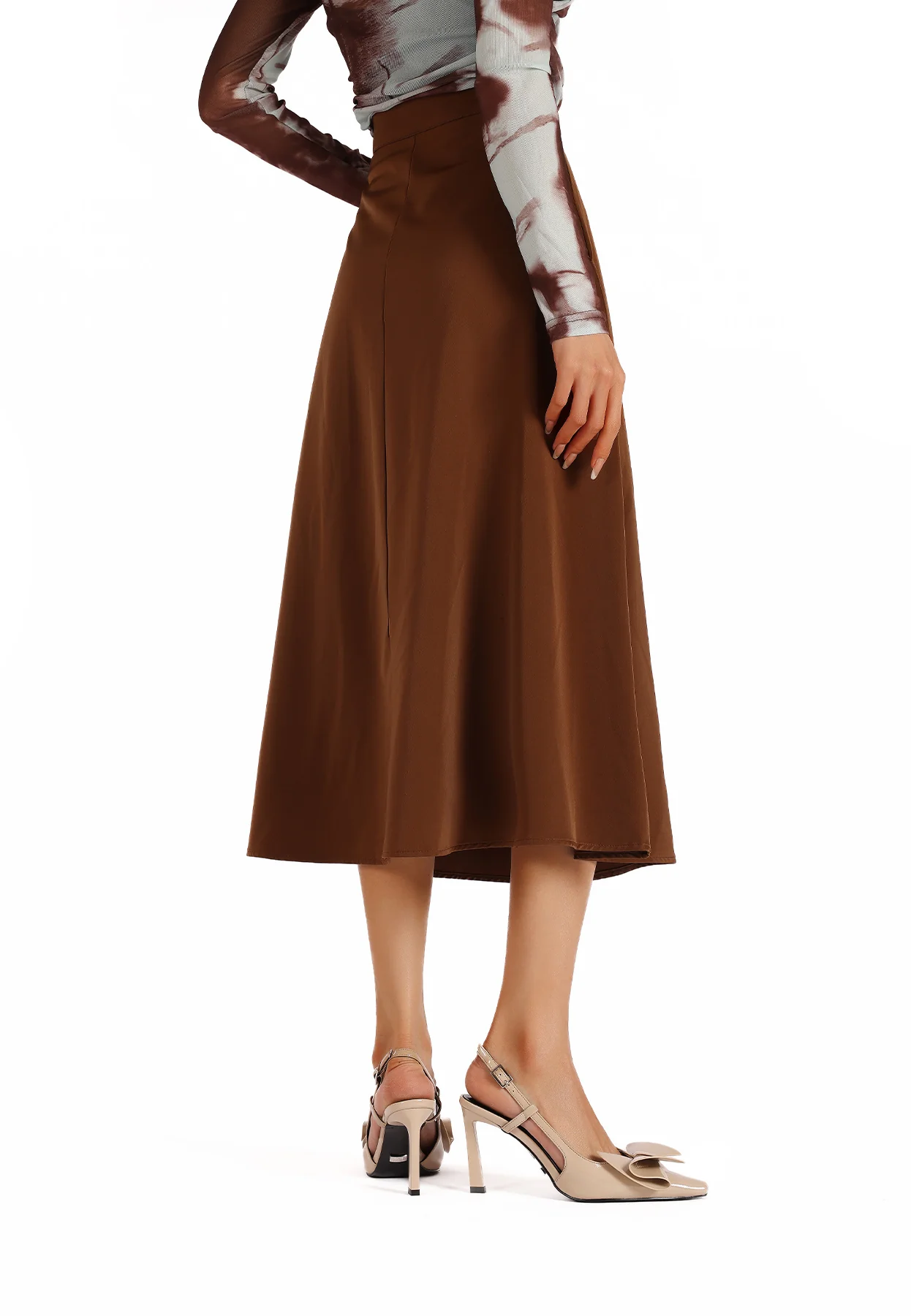 Dècolletè Slingback a punta con maxi fiocco lucido K3739 - Image 8