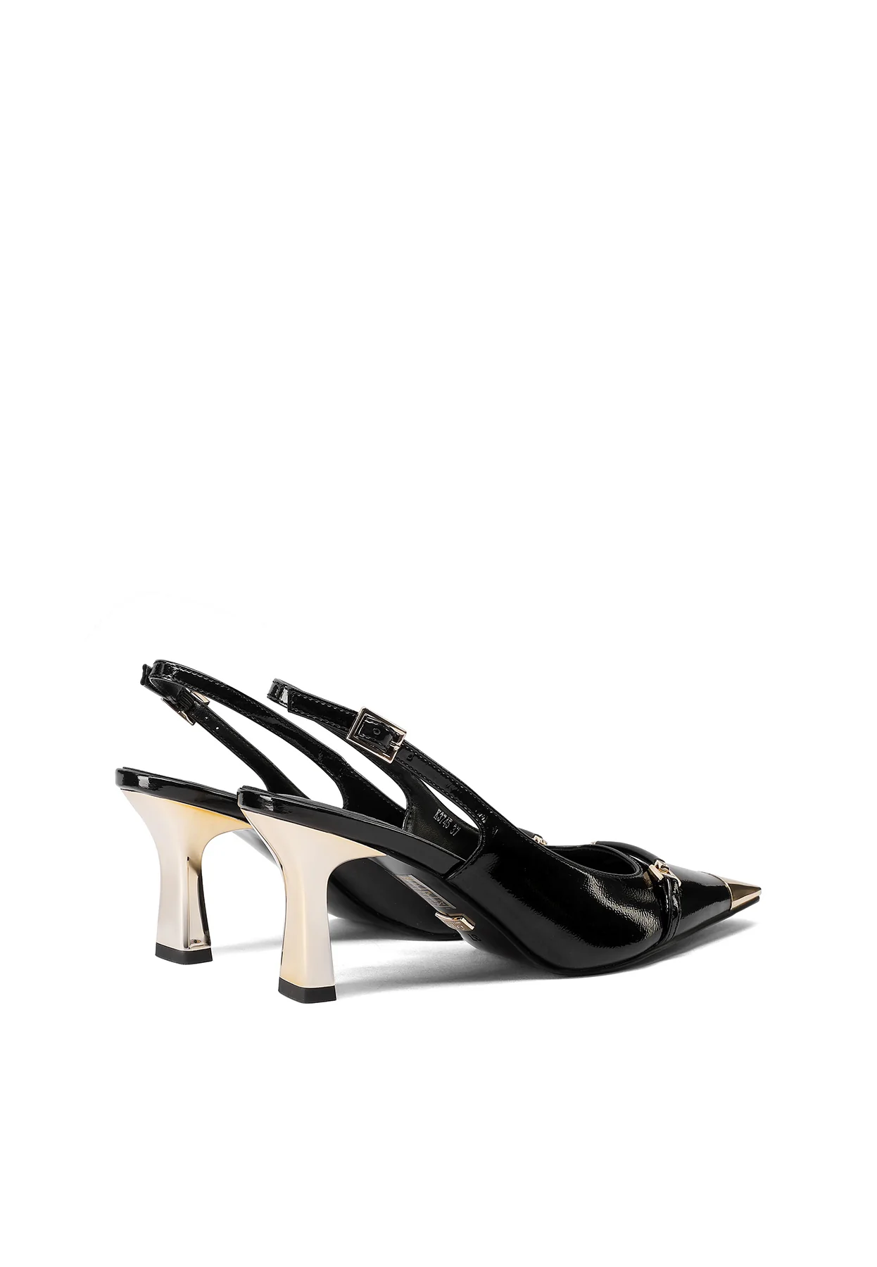 Dècolletè Slingback lucida con punta e tacco metal K3745 - Image 4