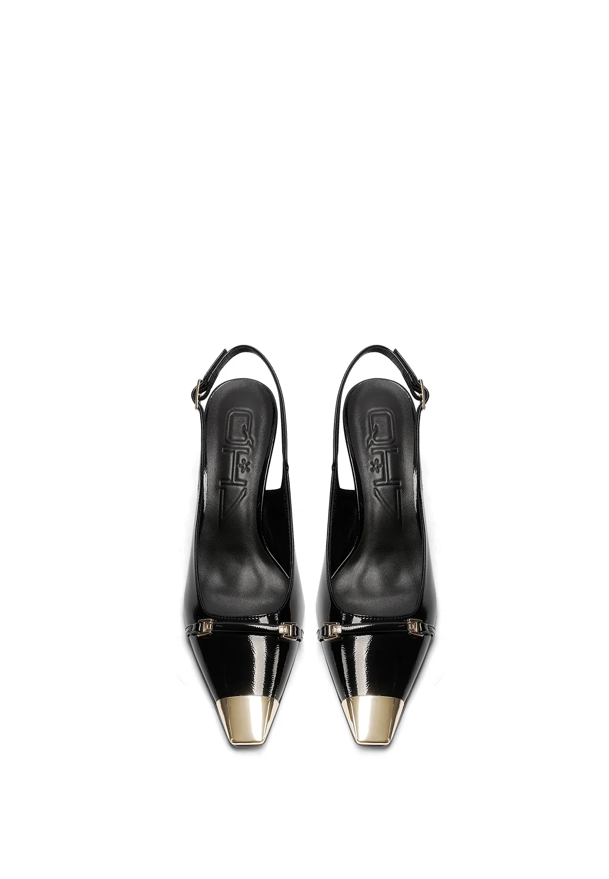Dècolletè Slingback lucida con punta e tacco metal K3745 - Image 5