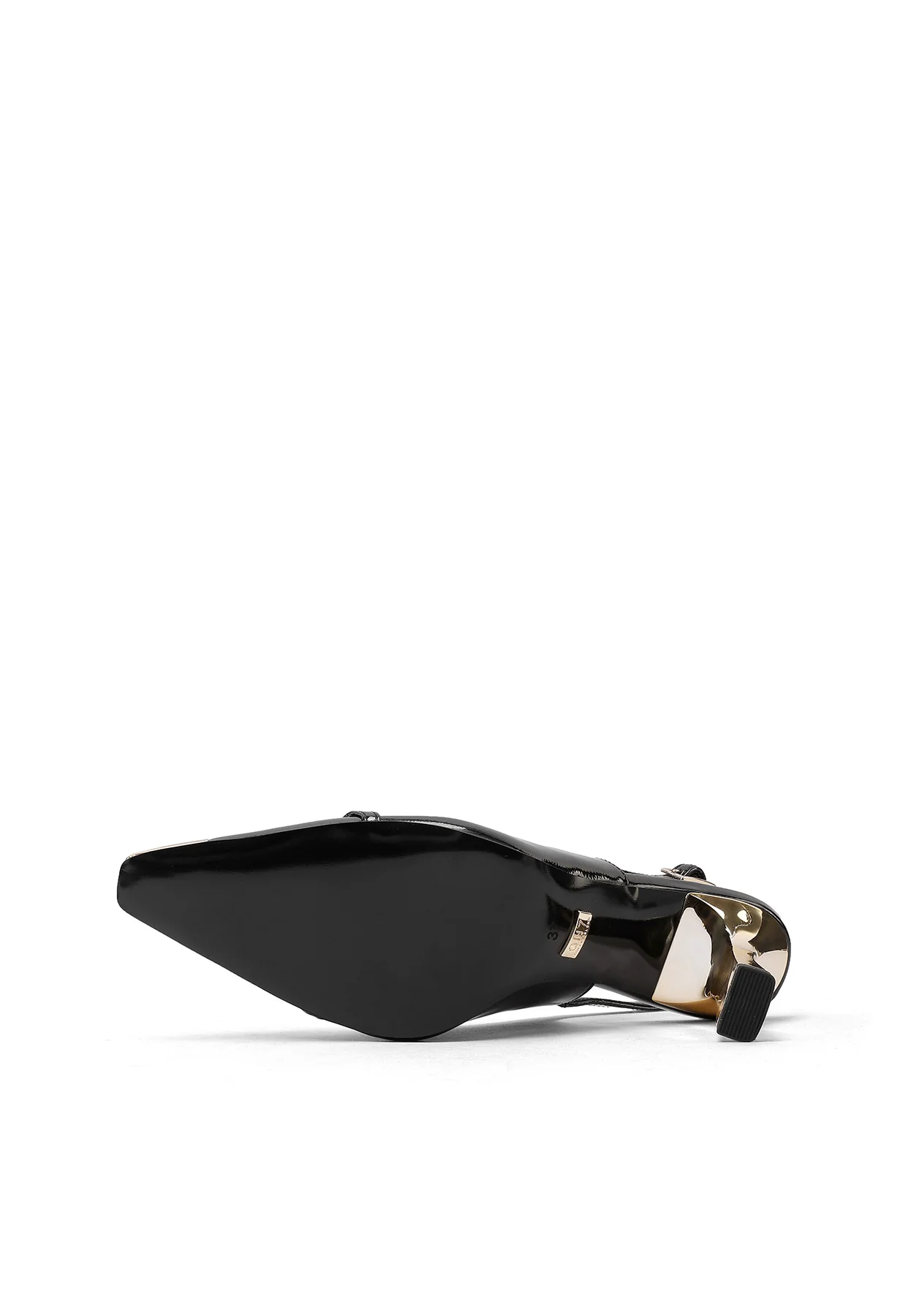 Dècolletè Slingback lucida con punta e tacco metal K3745 - Image 6