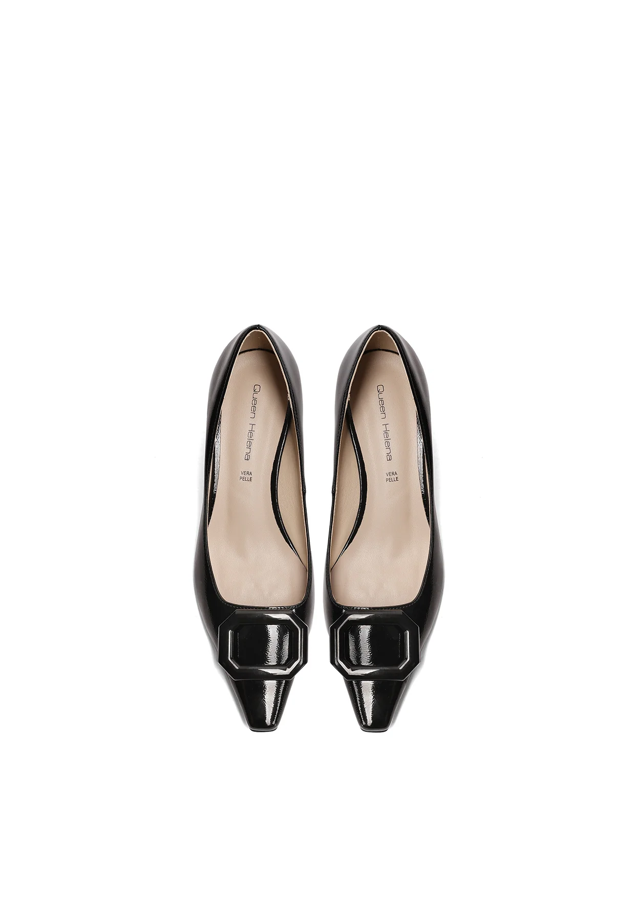 Décolleté donna eleganti tacco basso a punta con fibbia K3965 - Image 12