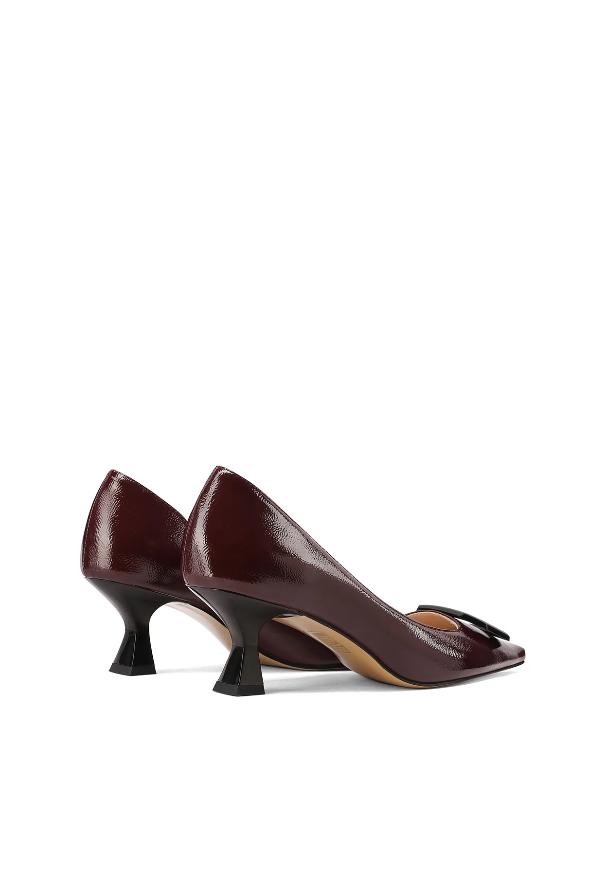 Décolleté donna eleganti tacco basso a punta con fibbia K3965 - Image 4