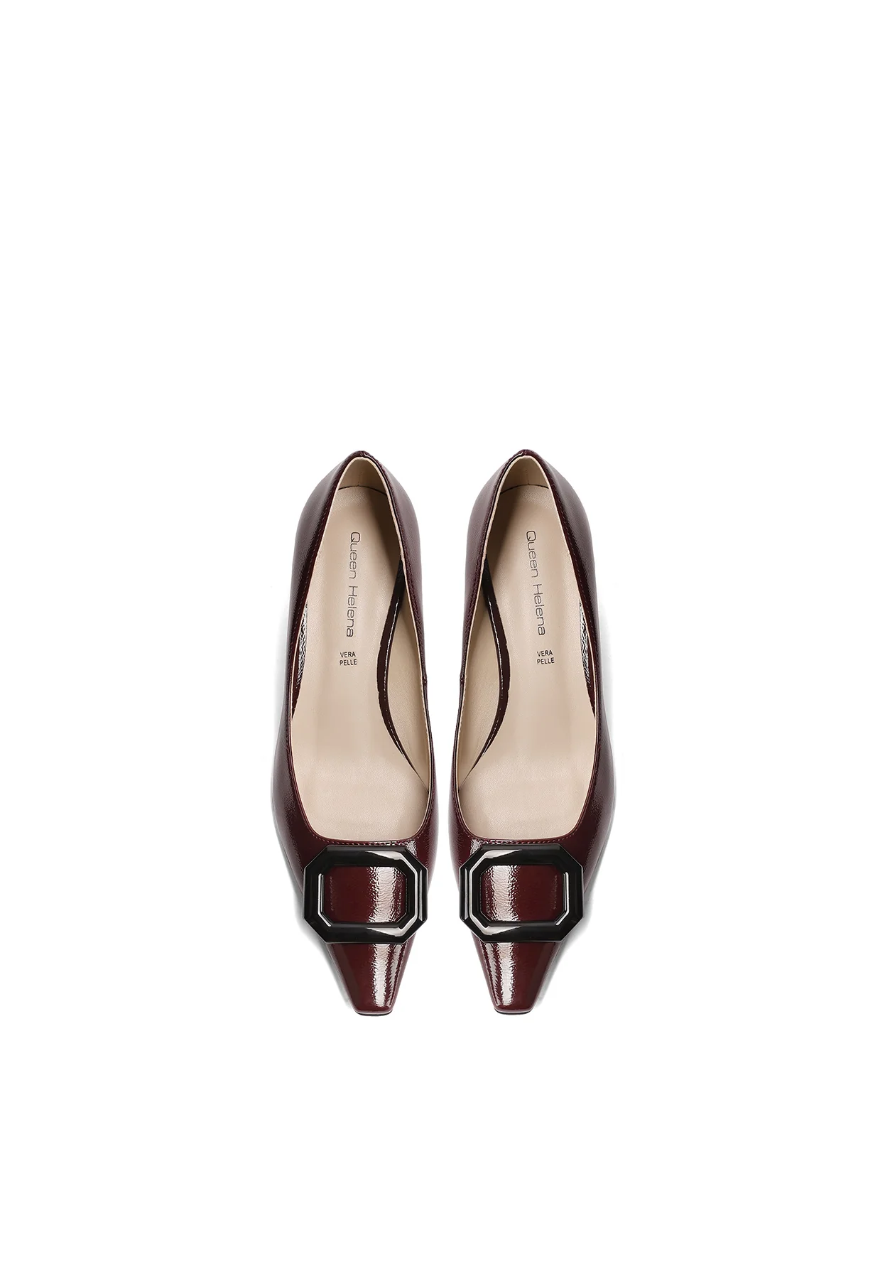 Décolleté donna eleganti tacco basso a punta con fibbia K3965 - Image 5