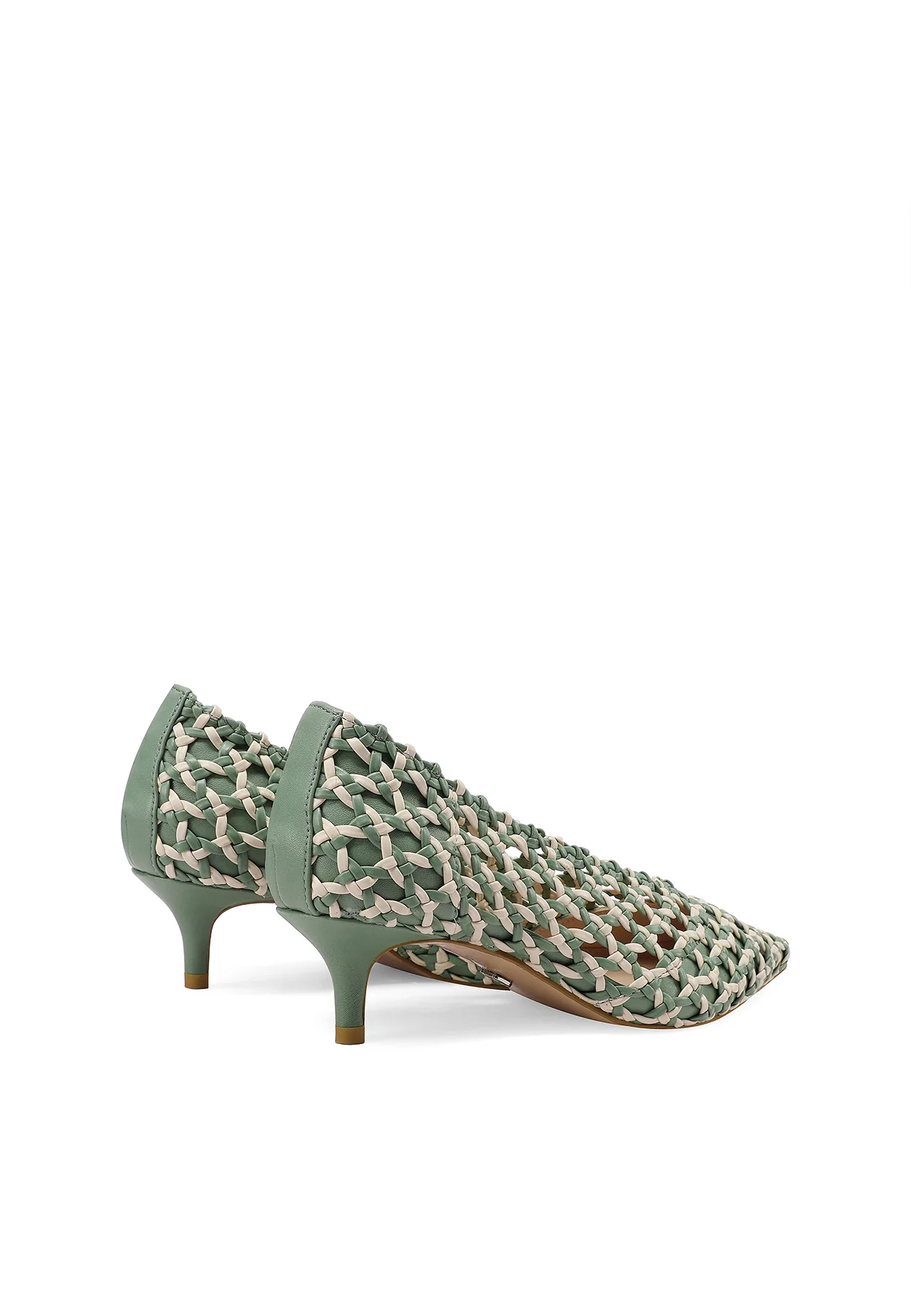 Décolleté a rete intrecciate eleganti con tacco basso K4502 - Image 13