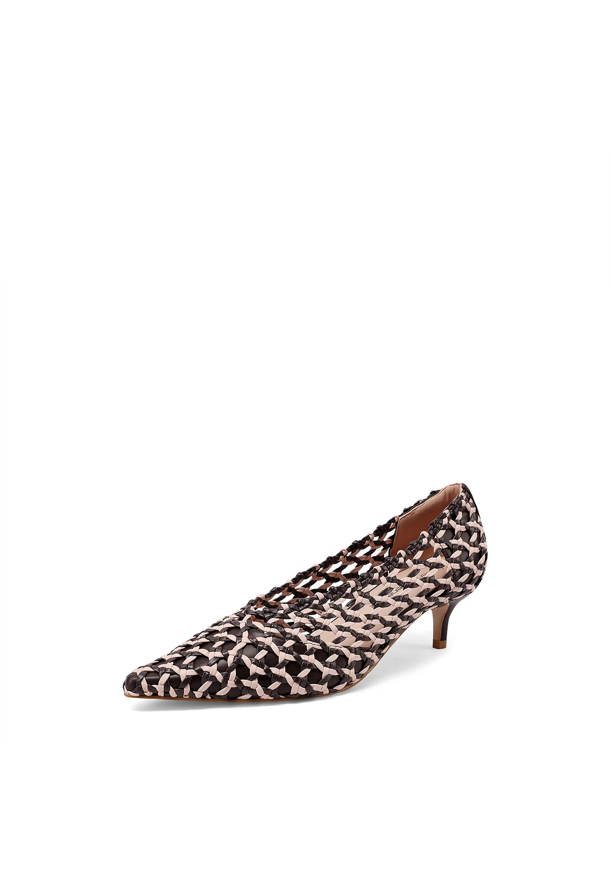 Décolleté a rete intrecciate eleganti con tacco basso K4502 - Image 19