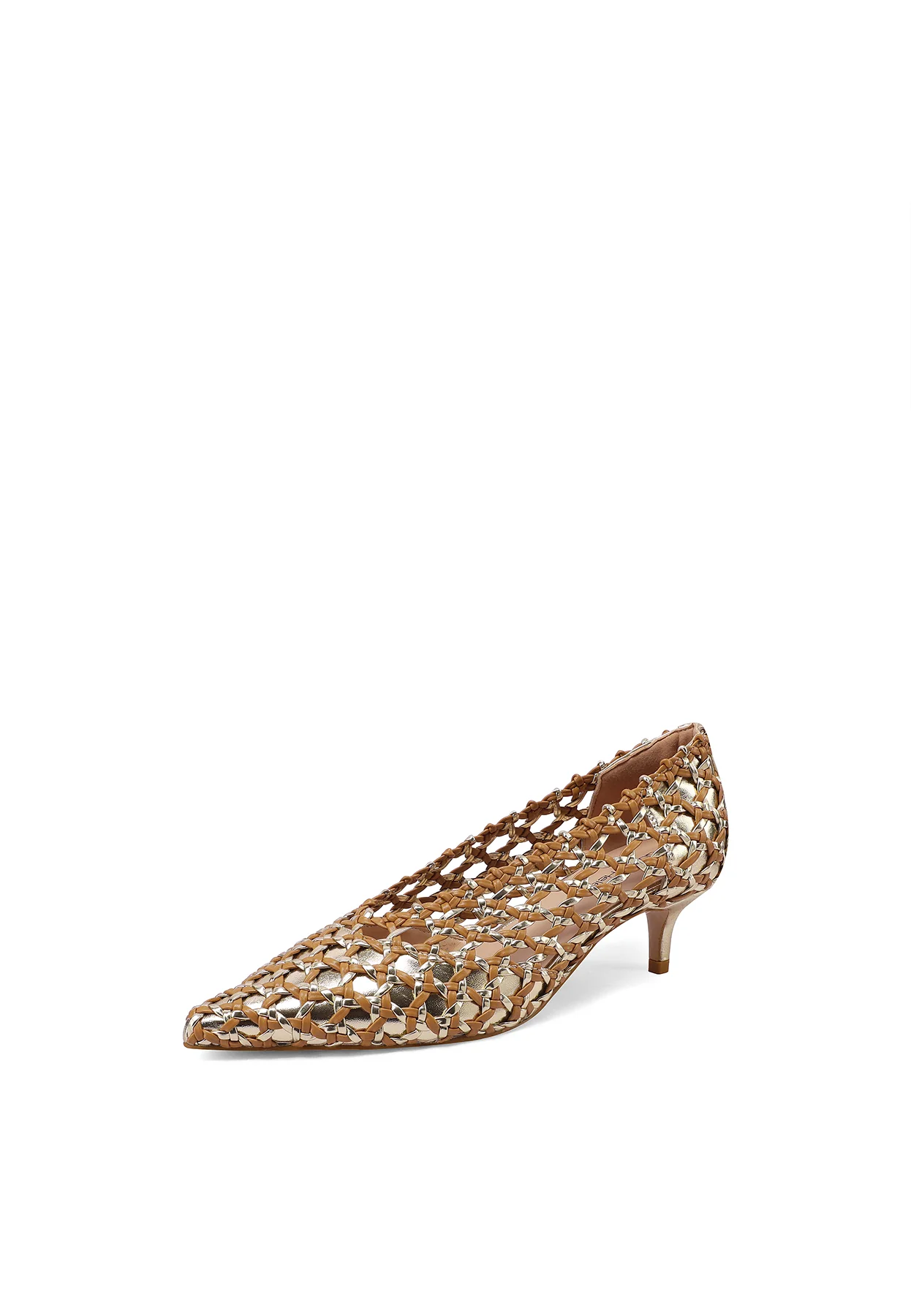 Décolleté a rete intrecciate eleganti con tacco basso K4502 - Image 3