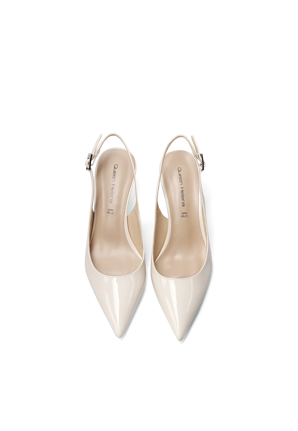Décolleté slingback in vernice con tacco medio K4504 - Image 12