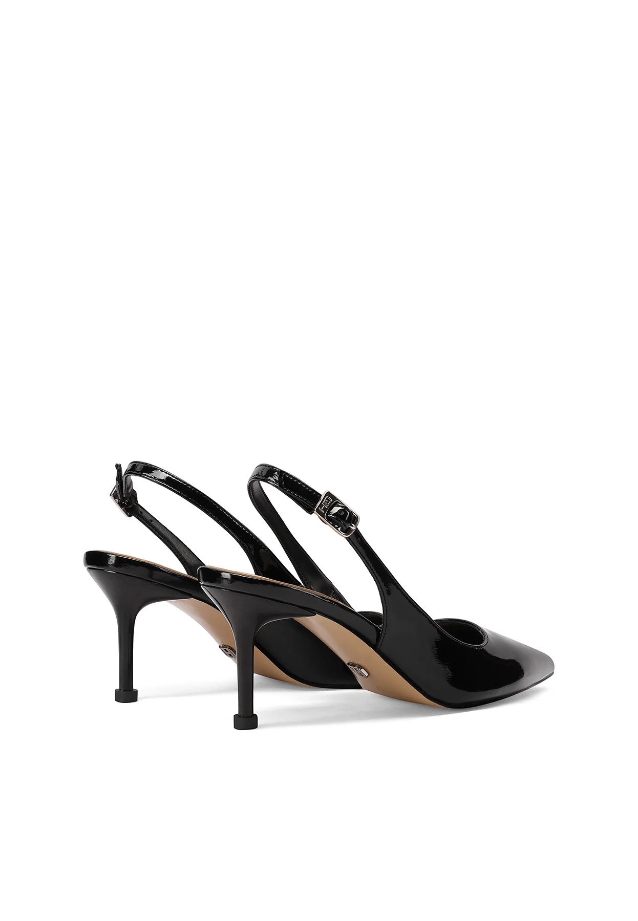 Décolleté slingback in vernice con tacco medio K4504 - Image 5