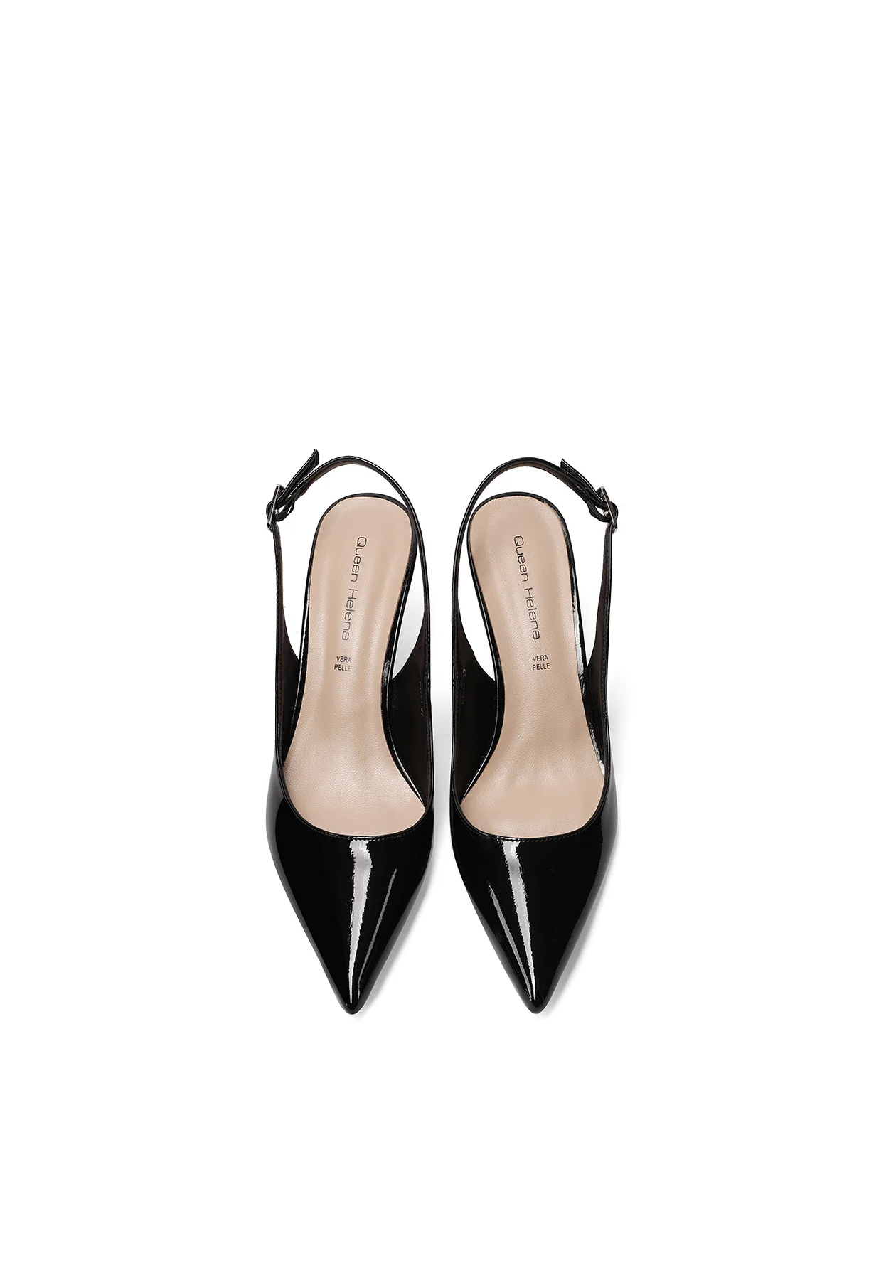 Décolleté slingback in vernice con tacco medio K4504 - Image 6
