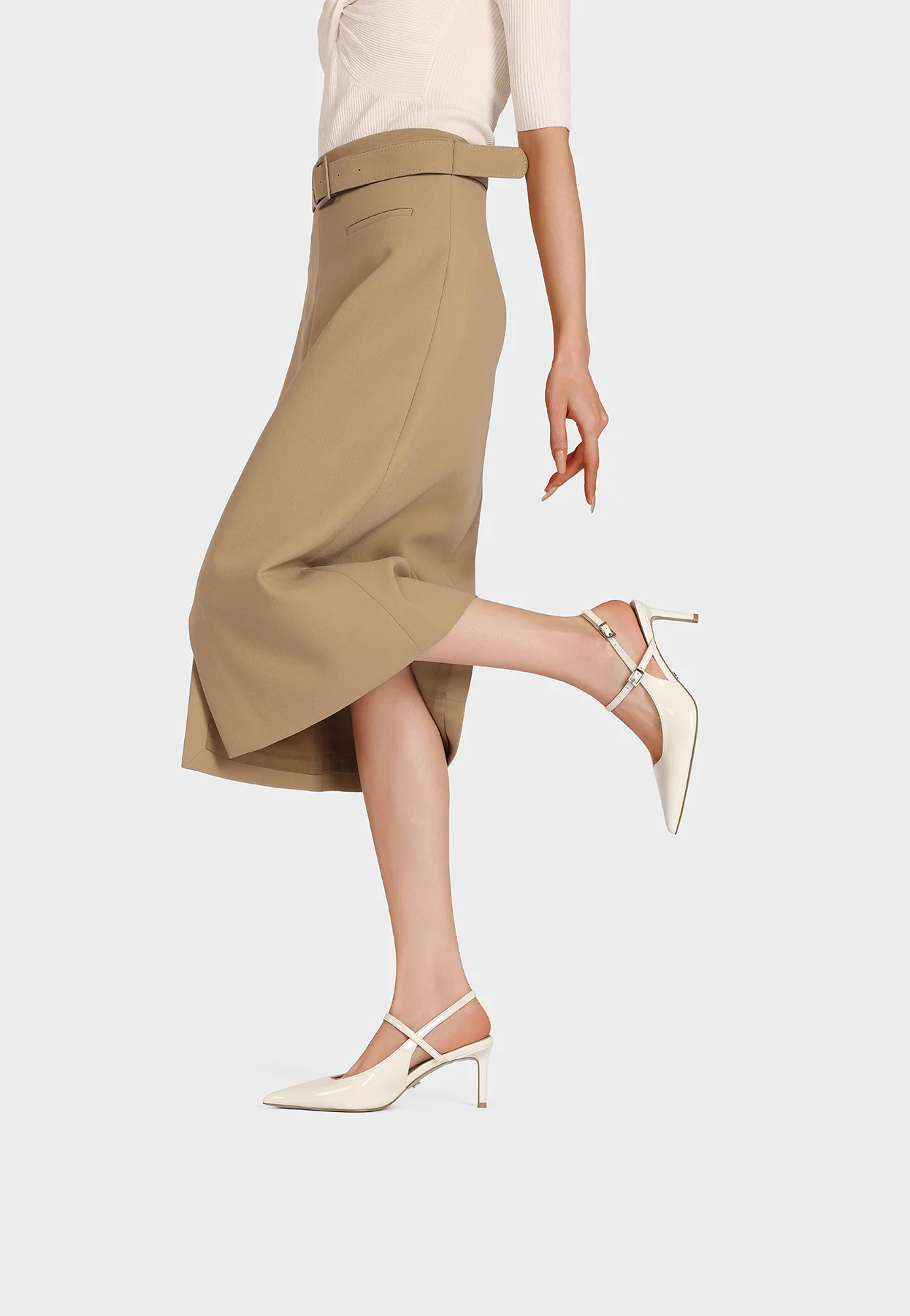 Décolleté slingback con tacco a spillo medio K4507 - Image 25