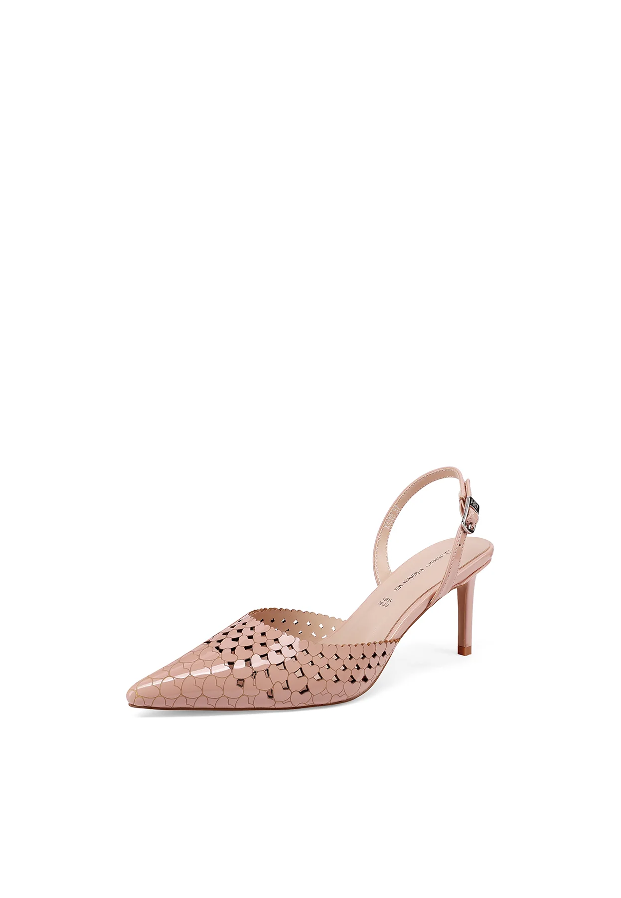 Decolletè slingback traforate a cuoricini con tacco K4508 - Image 11