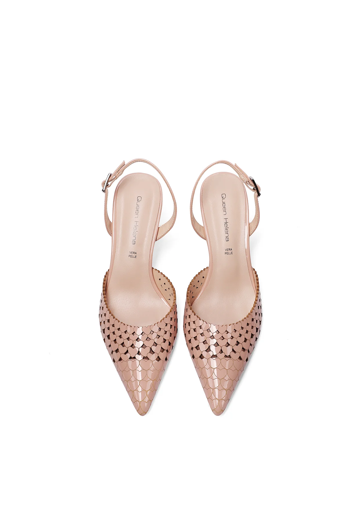 Decolletè slingback traforate a cuoricini con tacco K4508 - Image 14