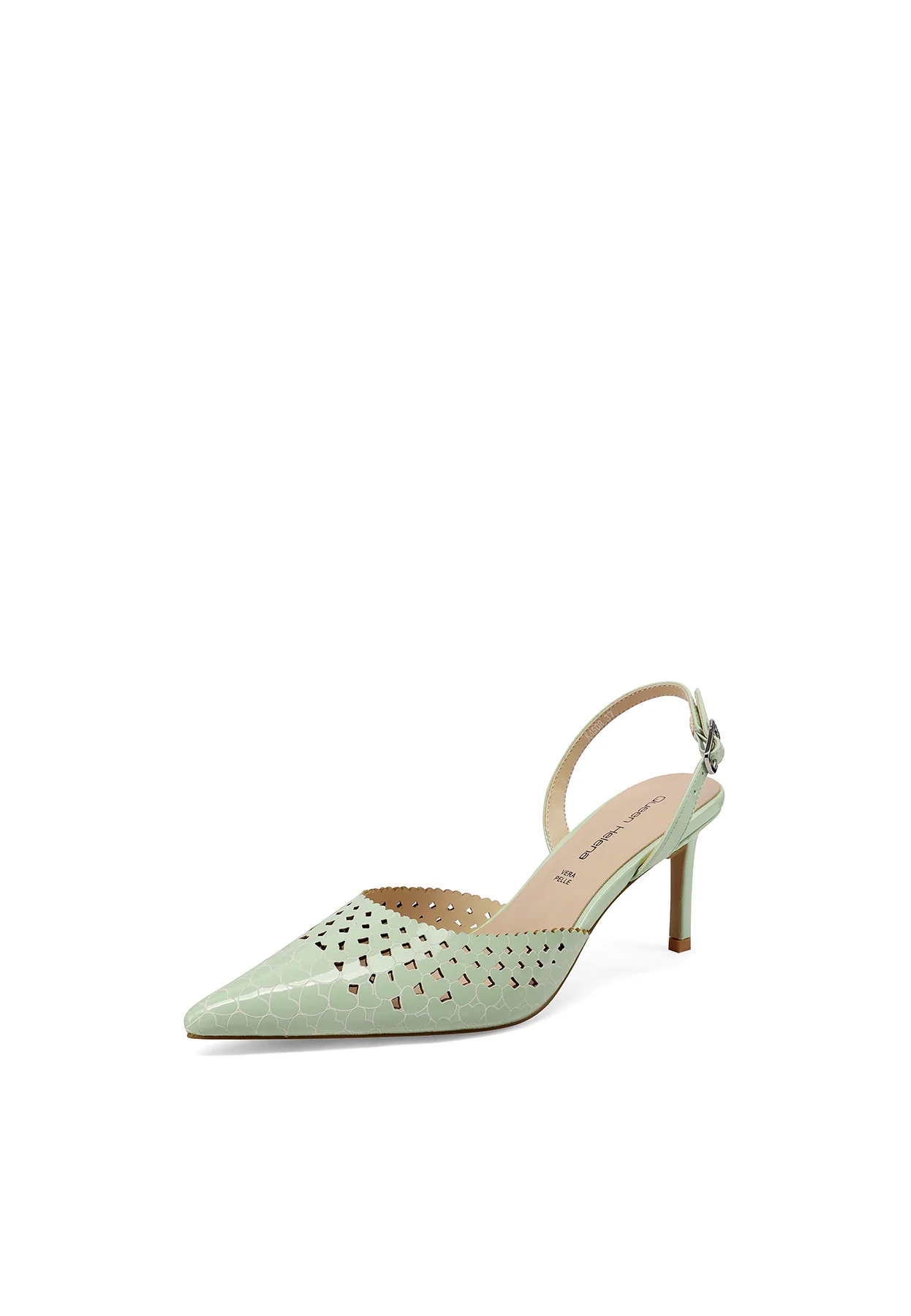 Decolletè slingback traforate a cuoricini con tacco K4508 - Image 19
