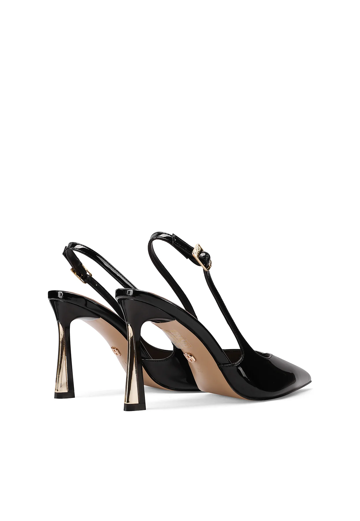 Decolleté slingback eleganti con tacco oro K4512 - Image 13