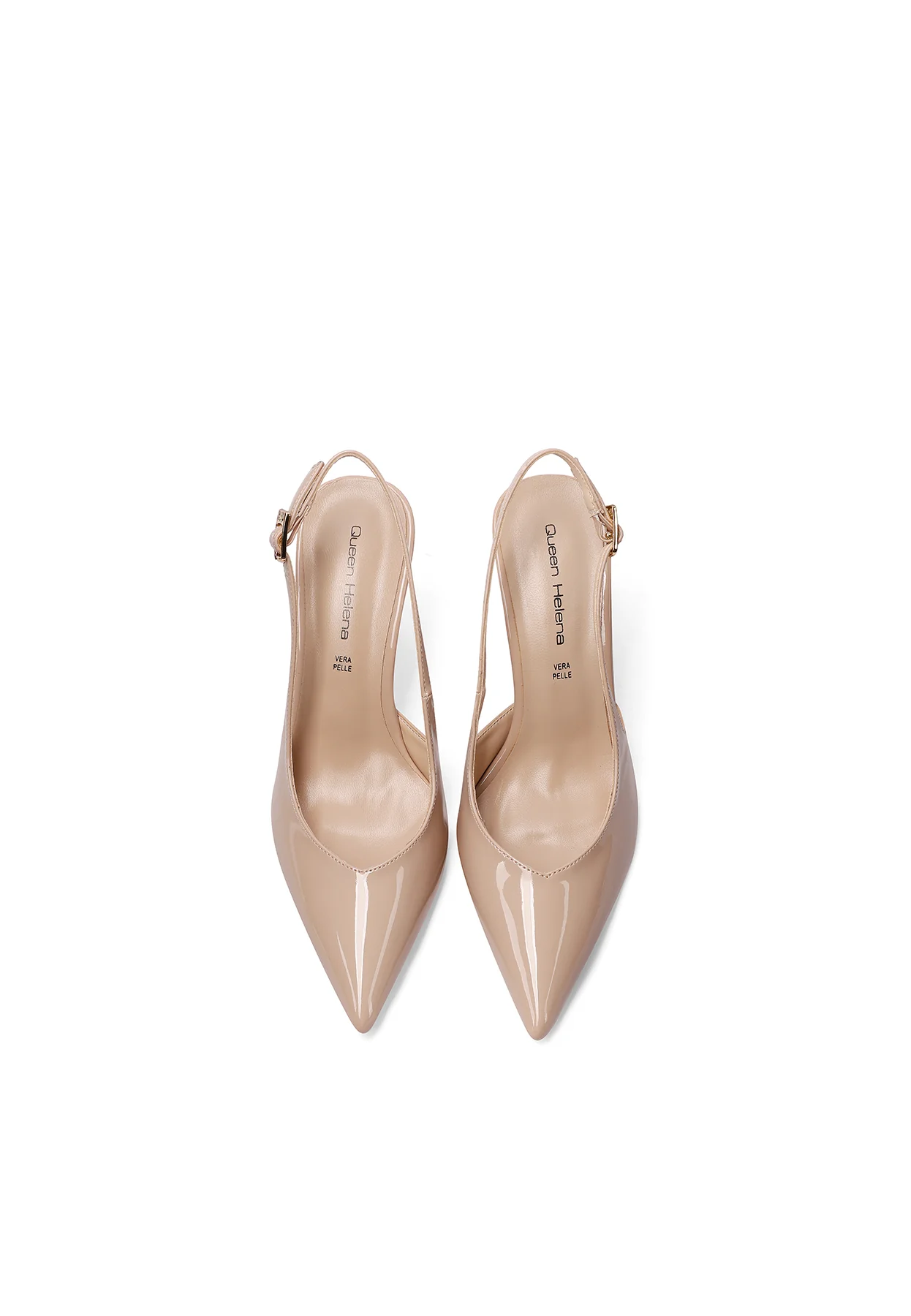 Decolleté slingback eleganti con tacco oro K4512 - Image 6