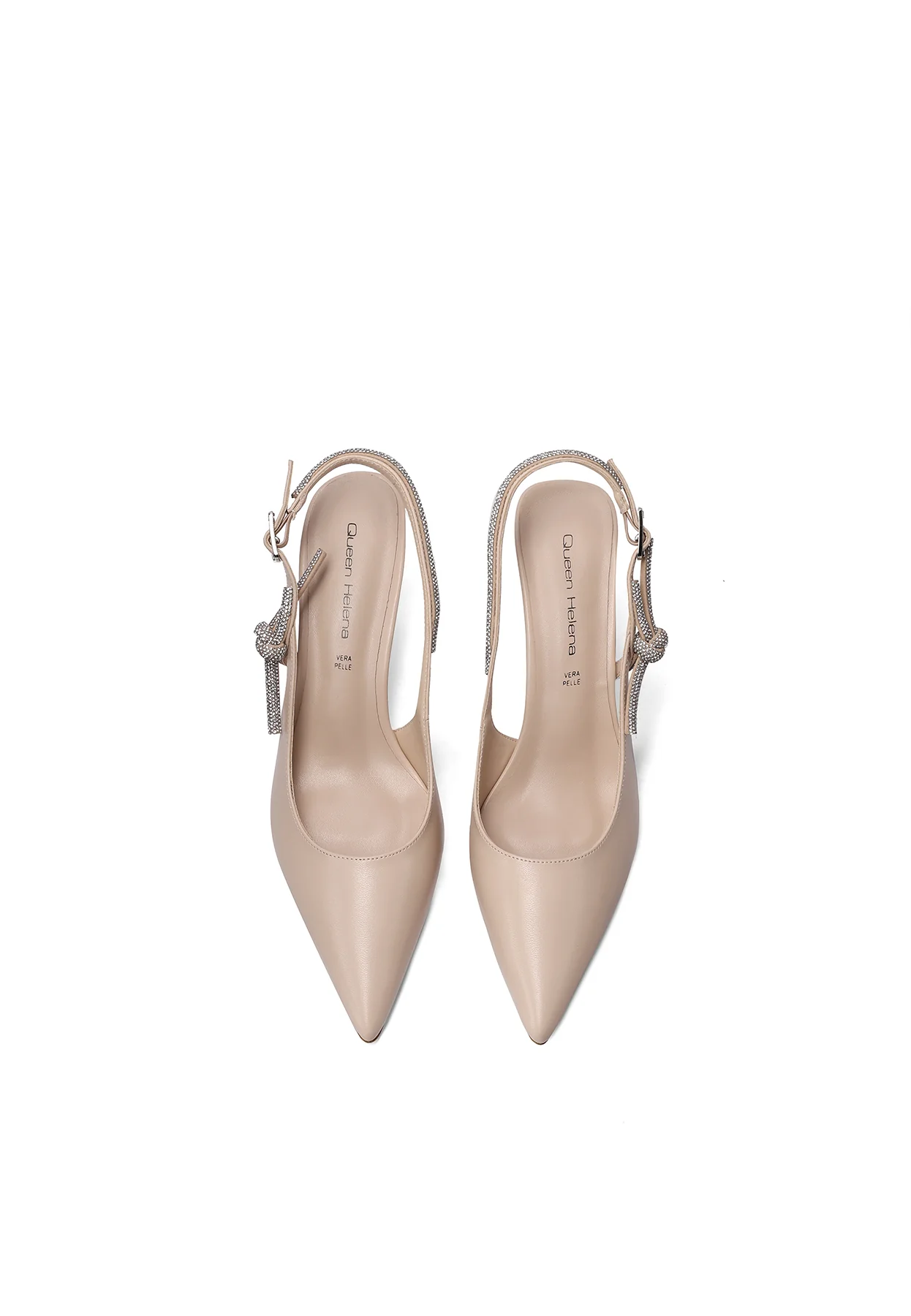 Decolletè Slingback a punta con fiocco strass e tacco K4517 - Image 12