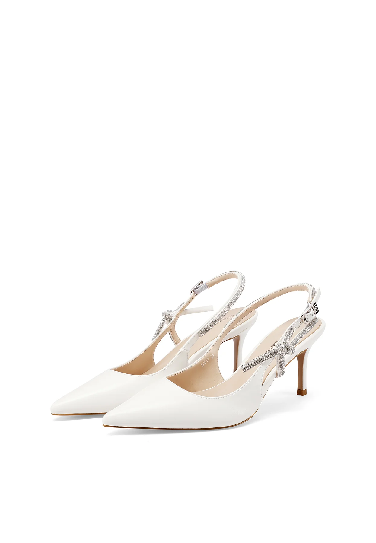 Decolletè Slingback a punta con fiocco strass e tacco K4517 - Image 17