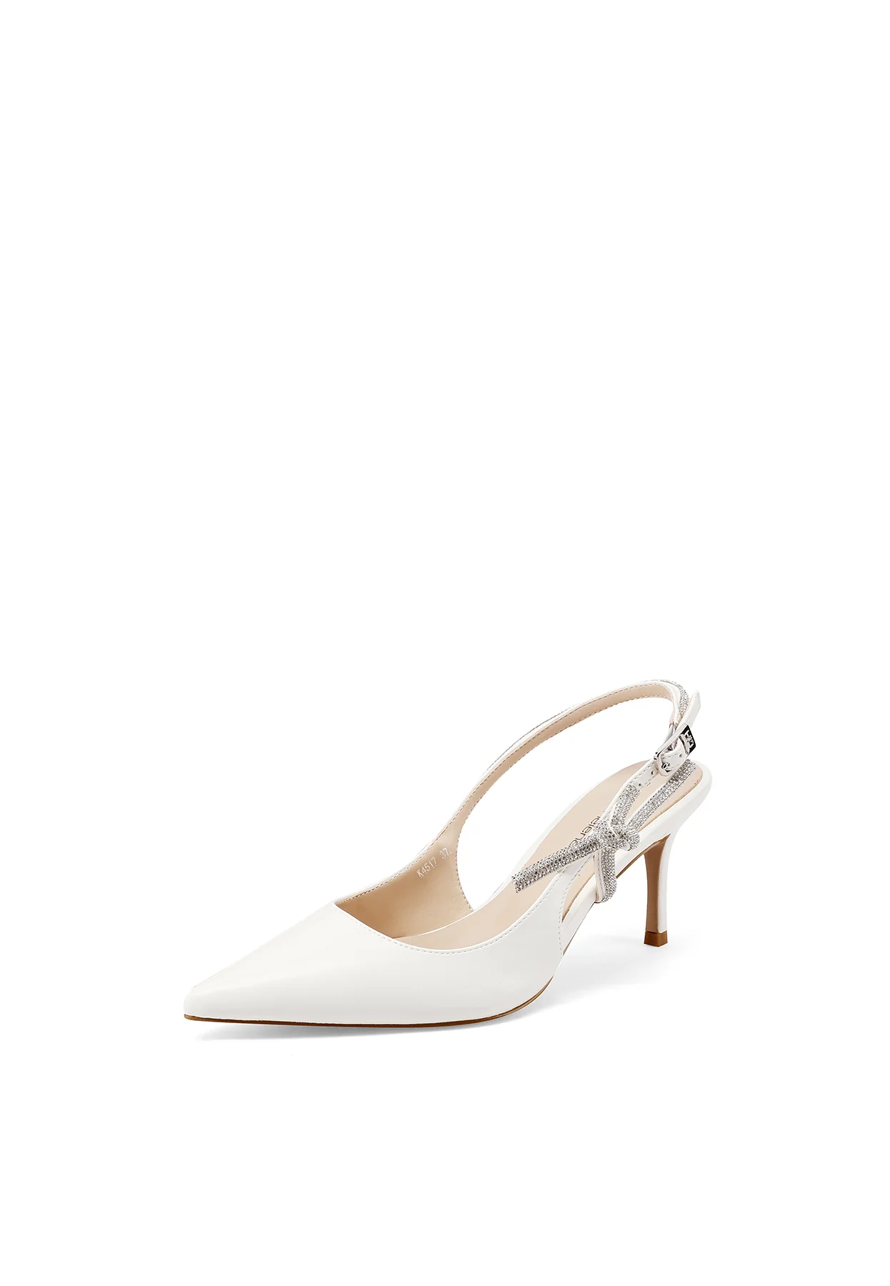 Decolletè Slingback a punta con fiocco strass e tacco K4517 - Image 18