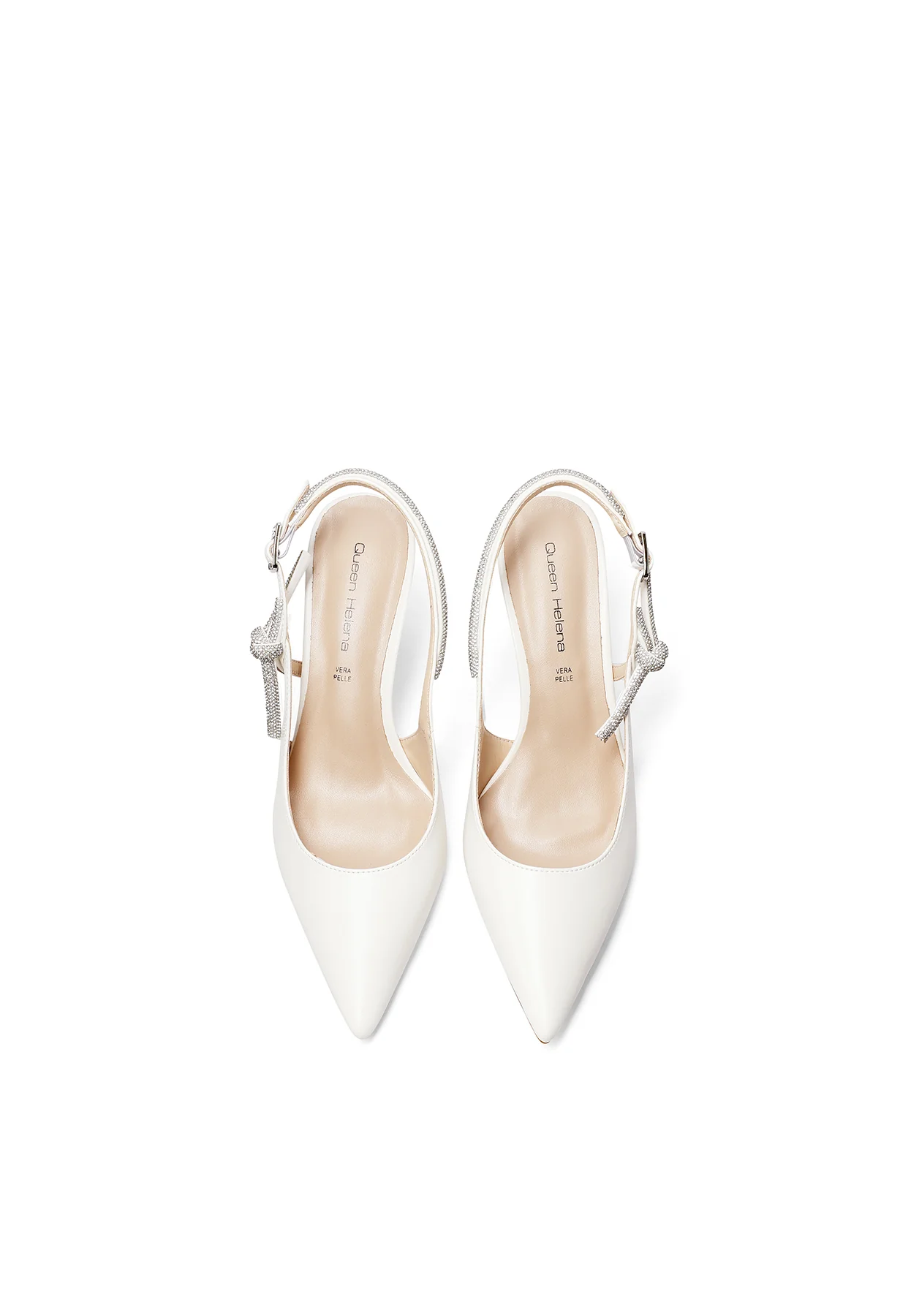 Decolletè Slingback a punta con fiocco strass e tacco K4517 - Image 20