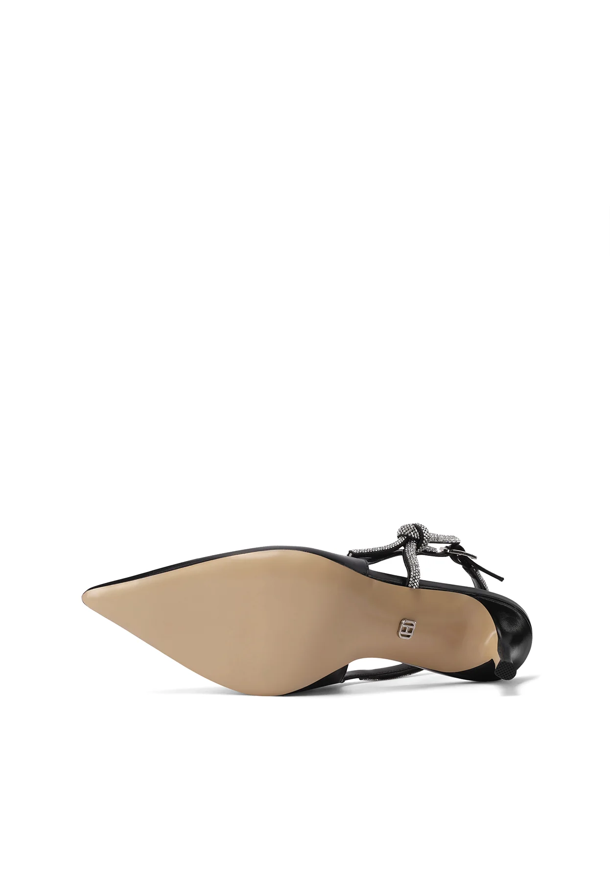 Decolletè Slingback a punta con fiocco strass e tacco K4517 - Image 6