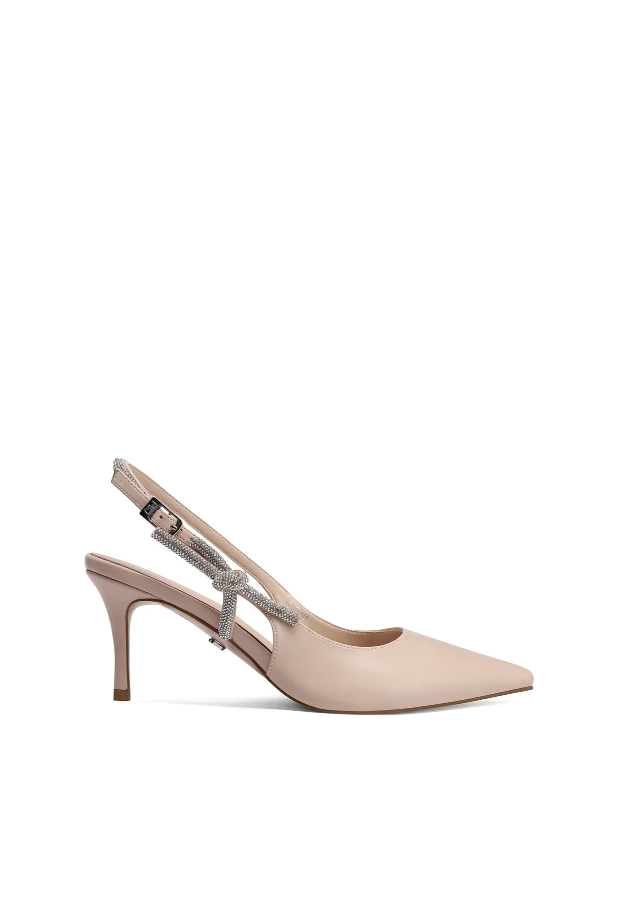 Decolletè Slingback a punta con fiocco strass e tacco K4517 - Image 9