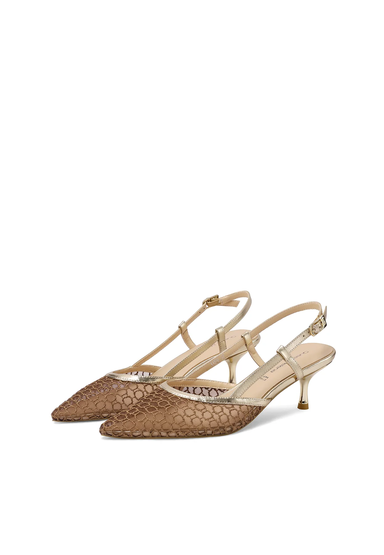 Decolletè Slingback in rete a punta con tacco basso K4520 - Image 13