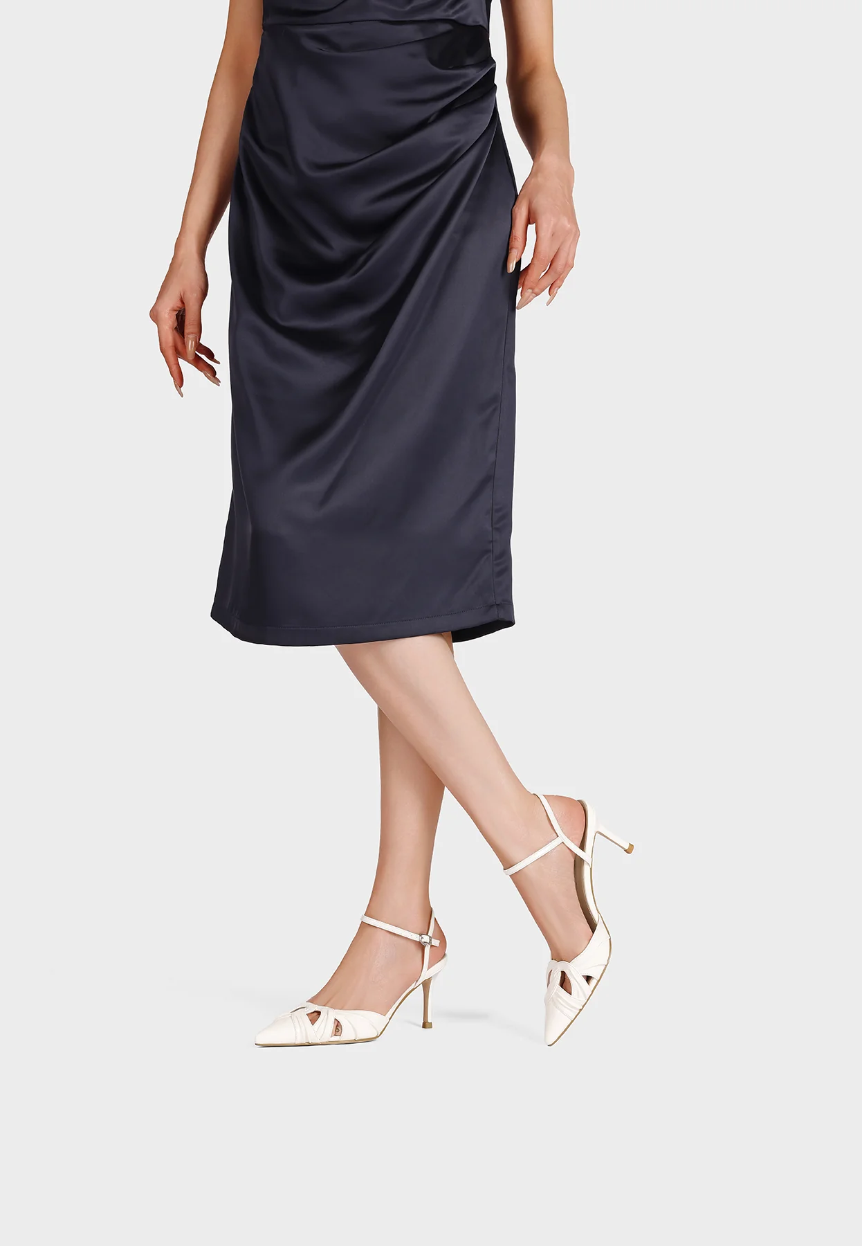 Slingback eleganti con intrecci e tacco medio slanciato K4527 - Image 9