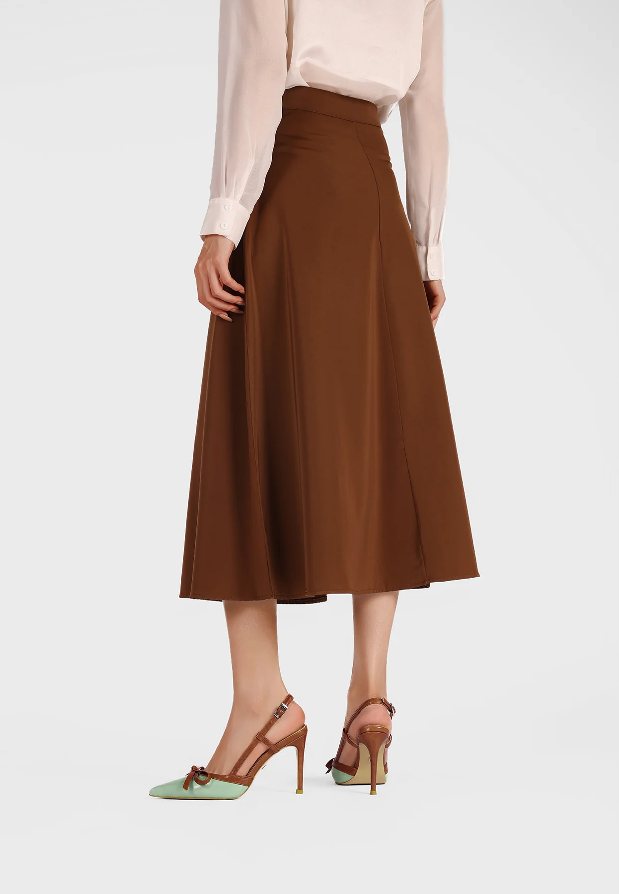 Decolletè Slingback elegante con nodo frontale e tacco alto K4537 - Image 24