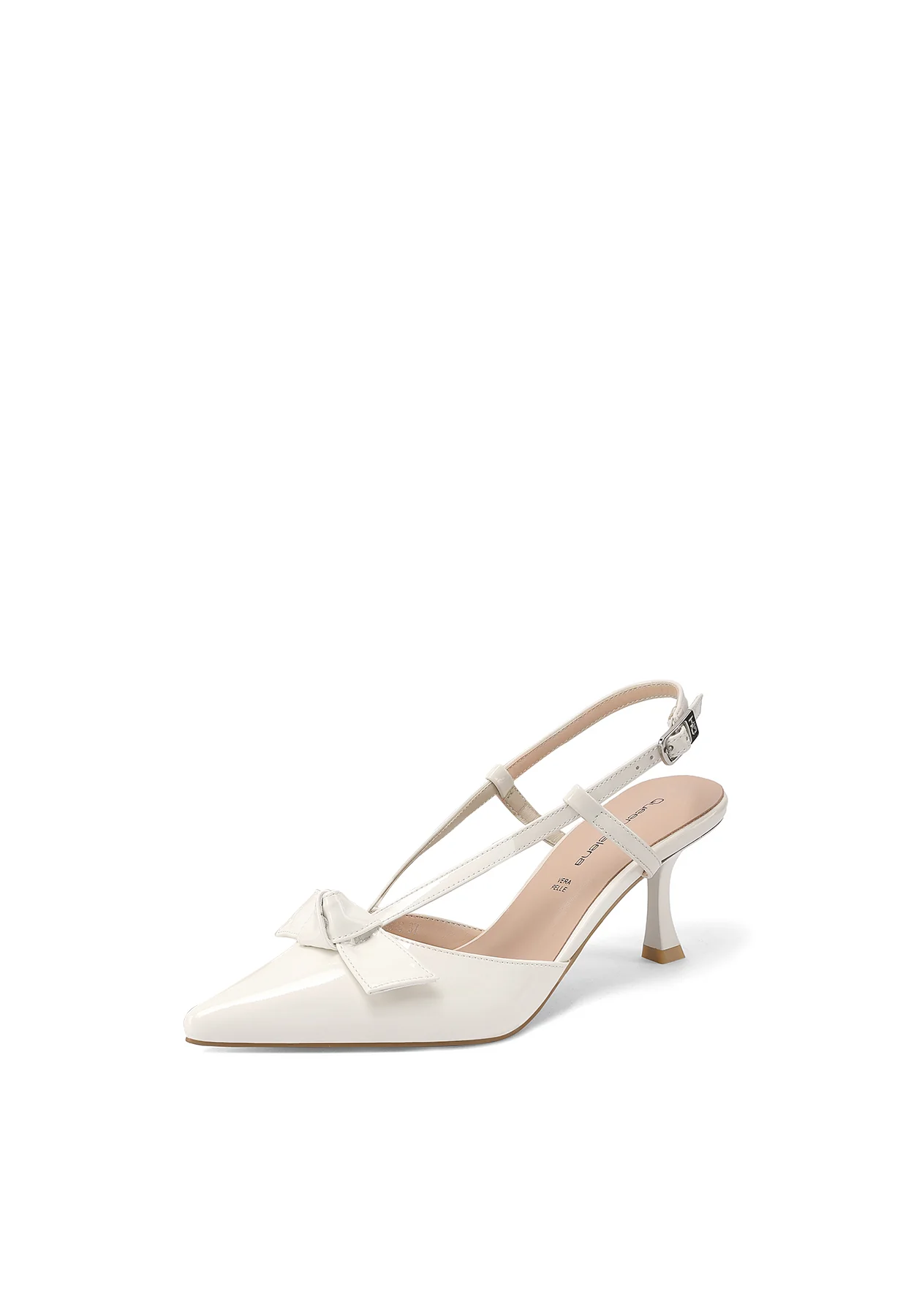 Decolletè Slingback a punta con fiocco e tacco medio K4546 - Image 11