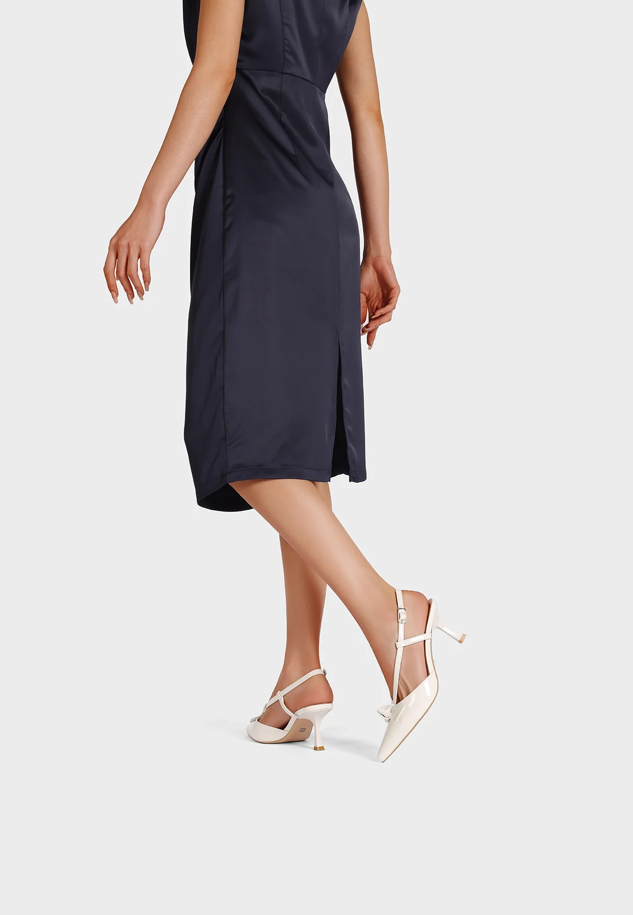 Decolletè Slingback a punta con fiocco e tacco medio K4546 - Image 16