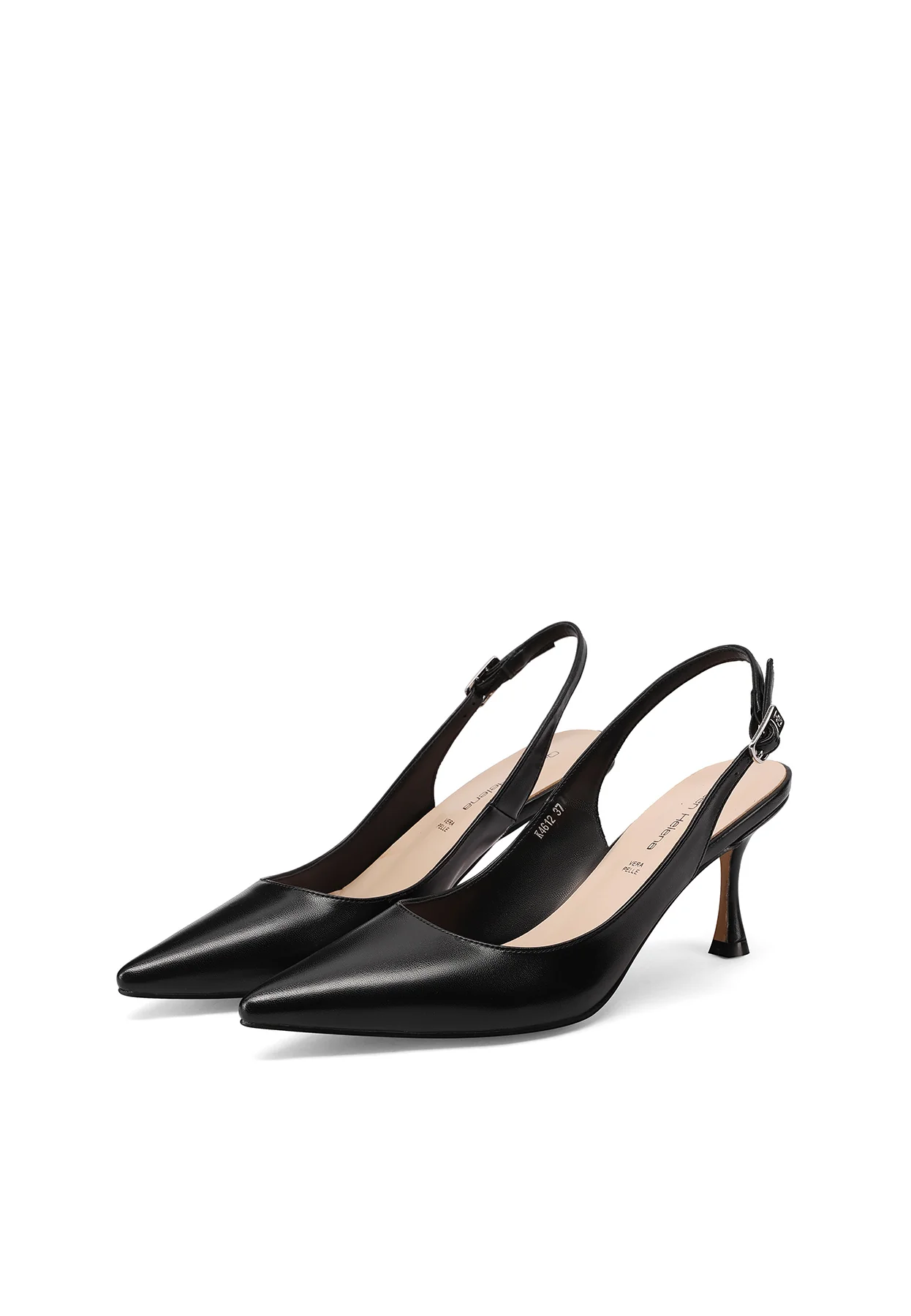 Decolleté slingback nere eleganti K4612 - Image 4