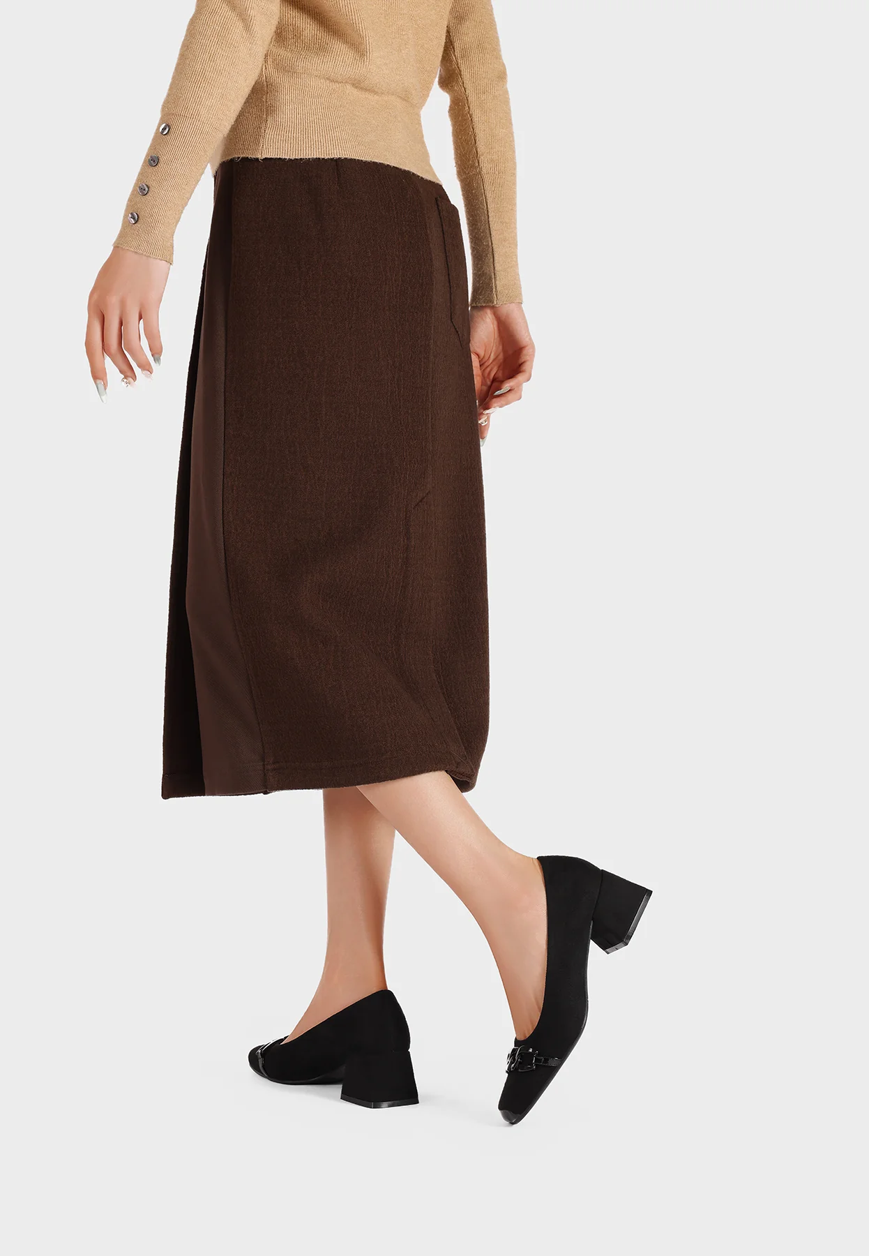 Décolleté donna eleganti tacco largo basso con fibbia ZM10013 - Image 14