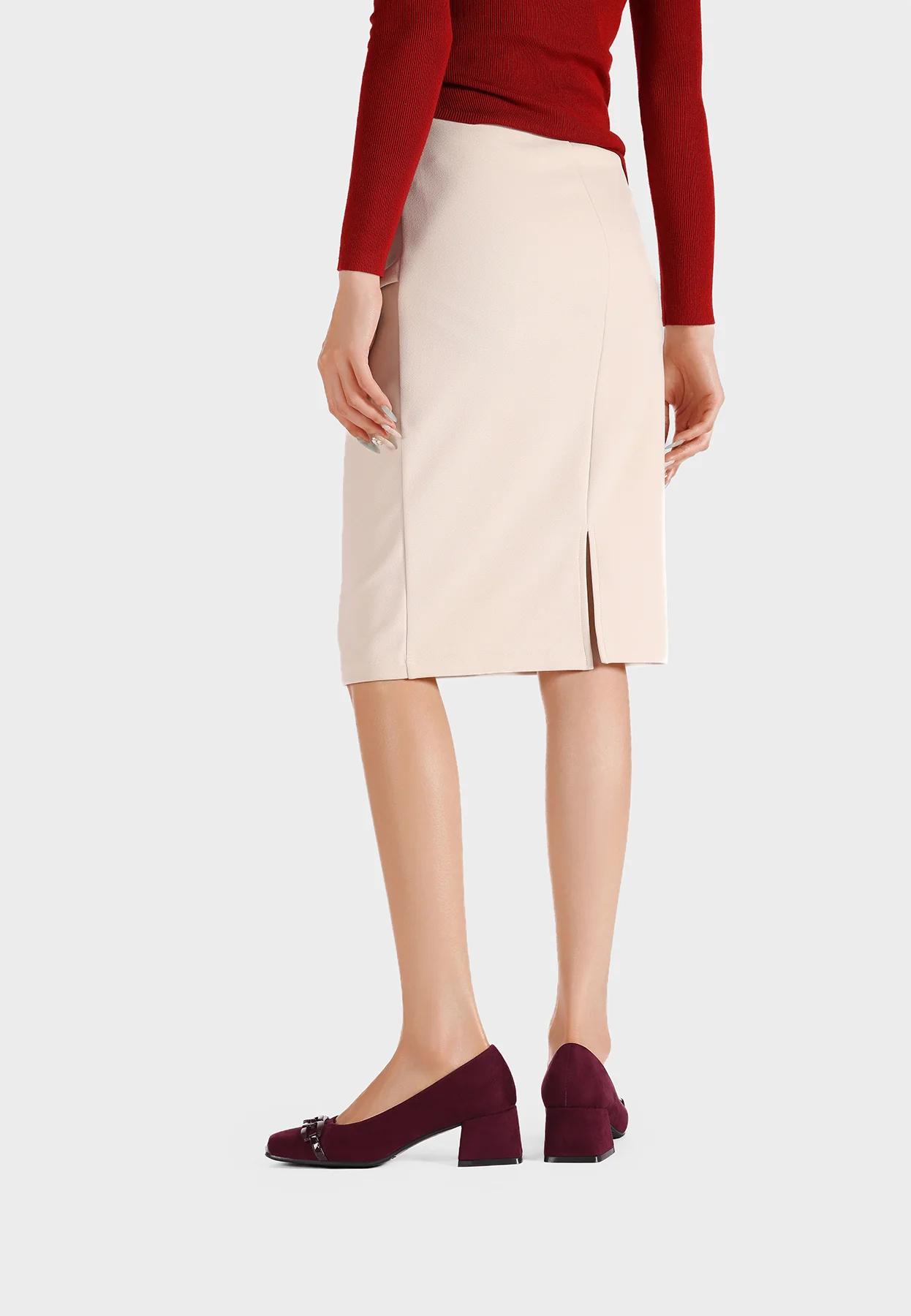 Décolleté donna eleganti tacco largo basso con fibbia ZM10013 - Image 7