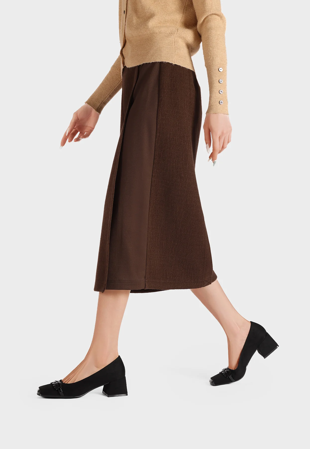 Décolleté donna eleganti tacco largo basso con fibbia ZM10013 - Image 8