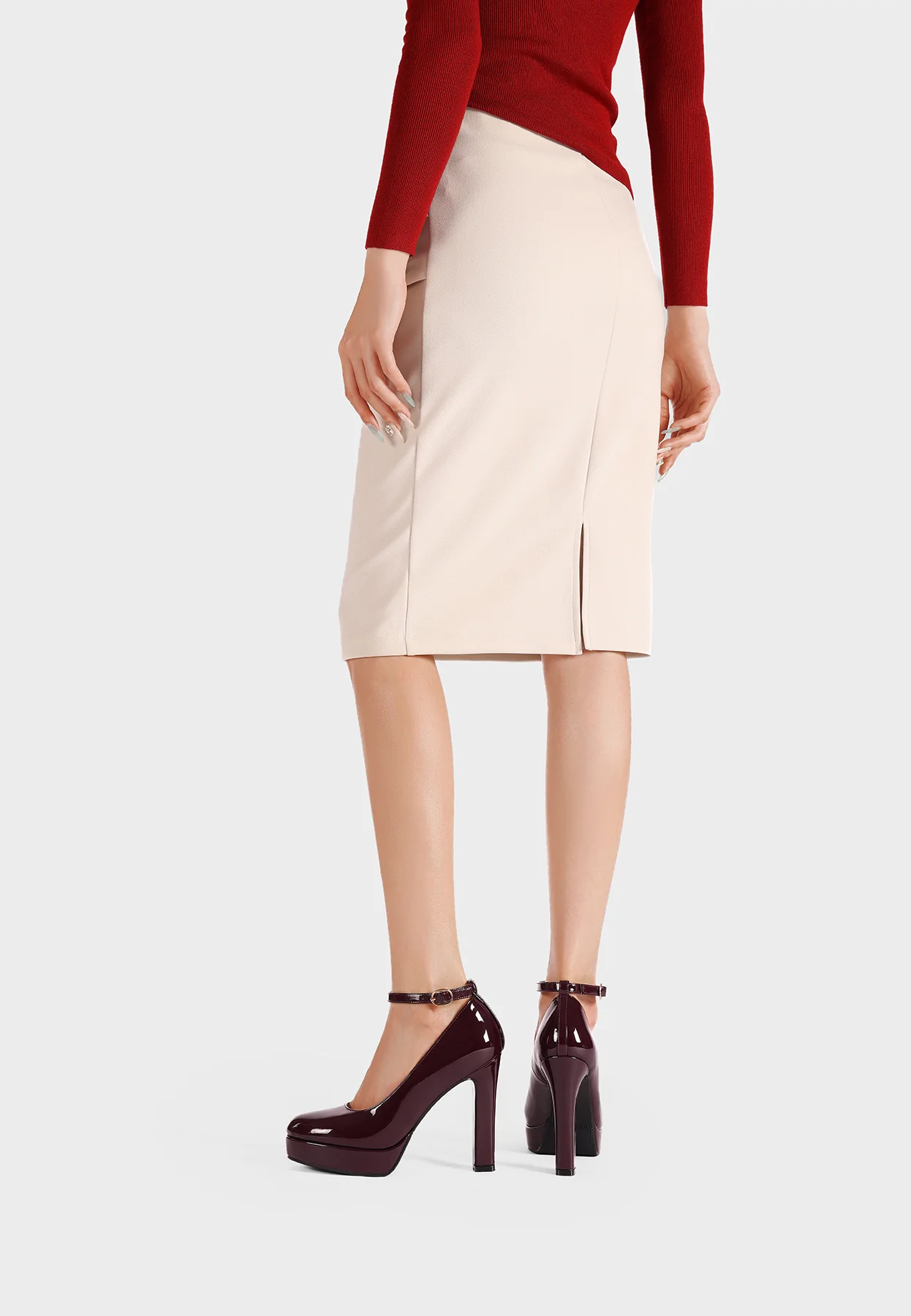 Décolleté donna eleganti tacco alto plateau ZM10023 - Image 7