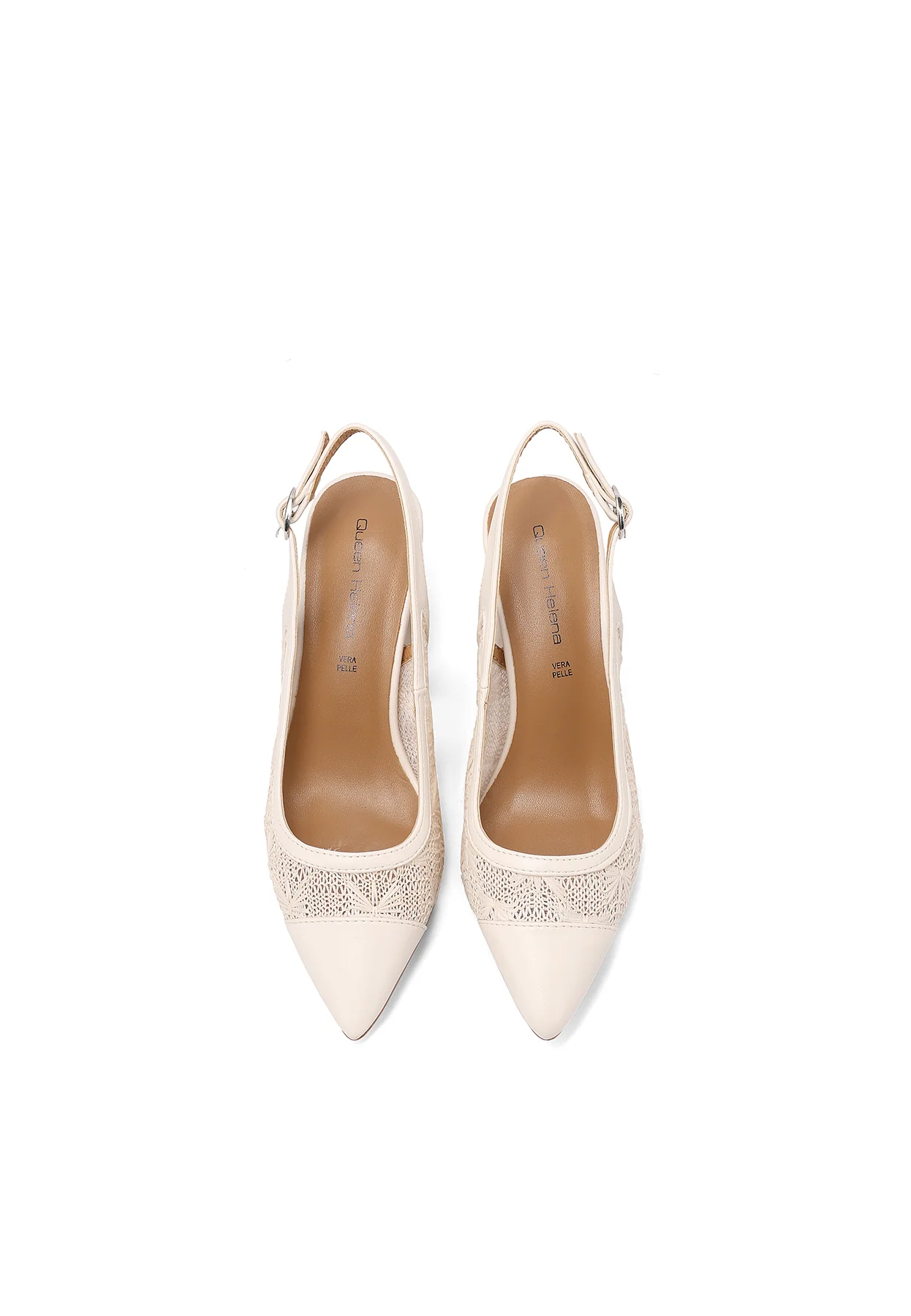 Décolleté slingback a punta intrecciate con decori ZM11012 - Image 14