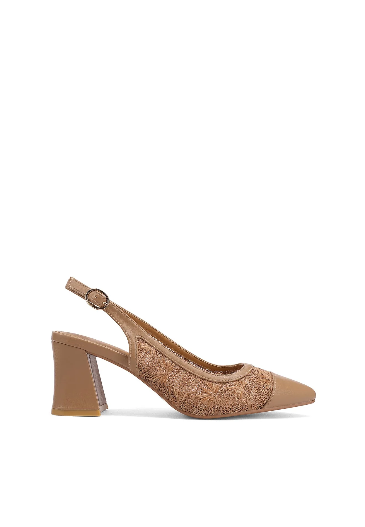 Décolleté slingback a punta intrecciate con decori ZM11012 - Image 2